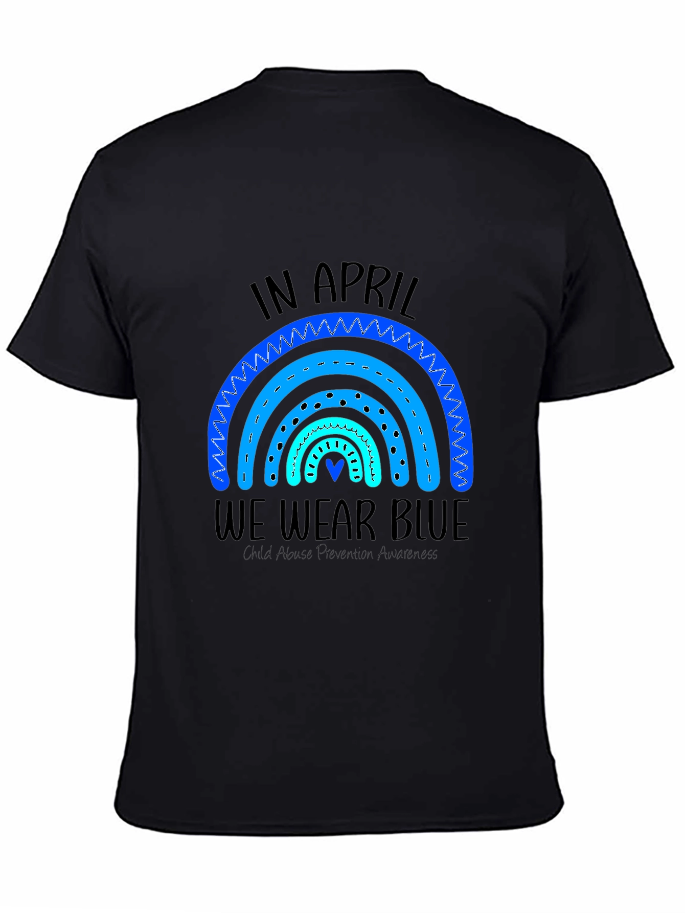 In April We Wear Blue Child Abuse Prevention Awareness T-Shirt