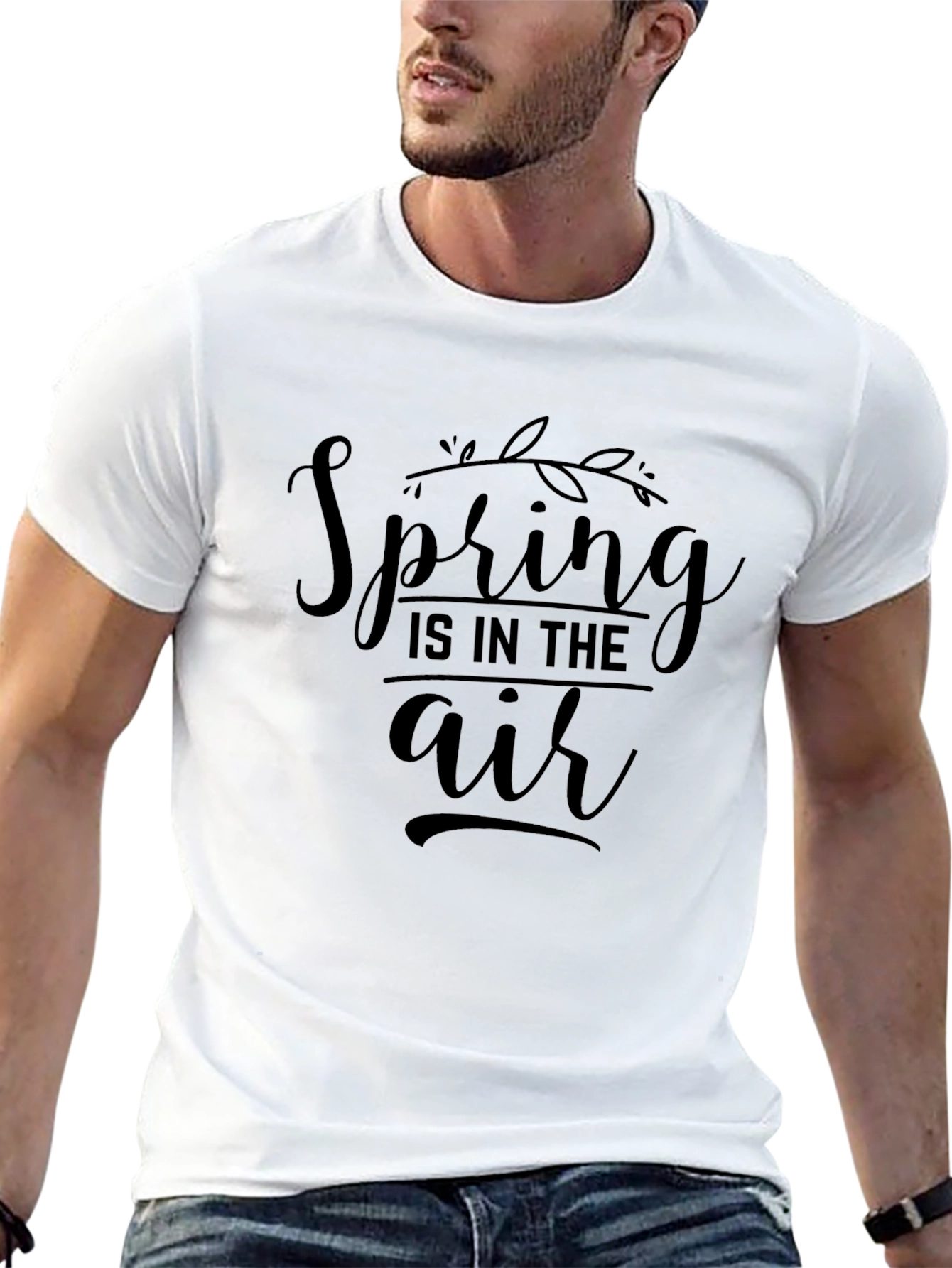Spring is in the Air Black Graphic Tee