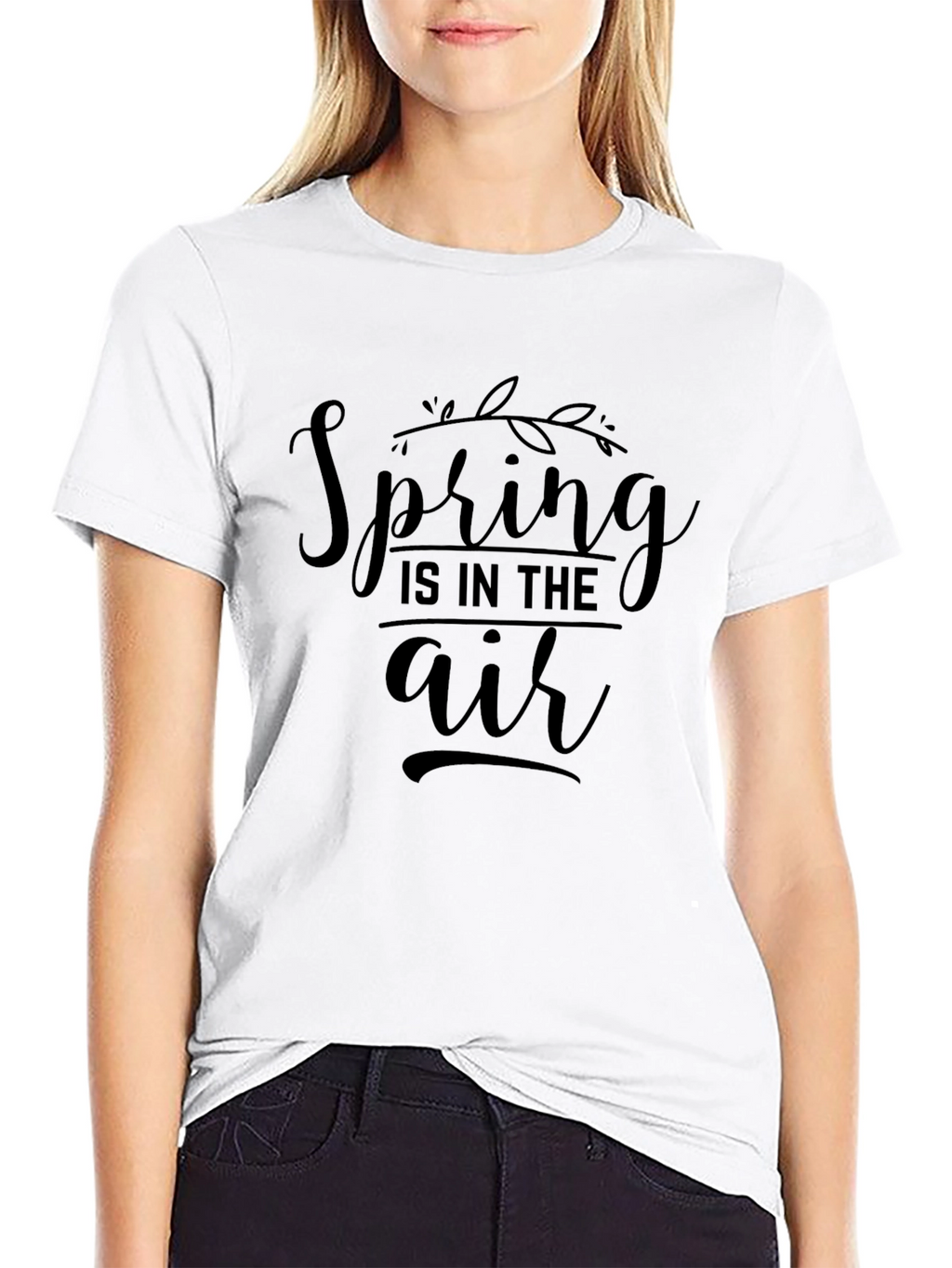 Spring is in the Air Black Graphic Tee