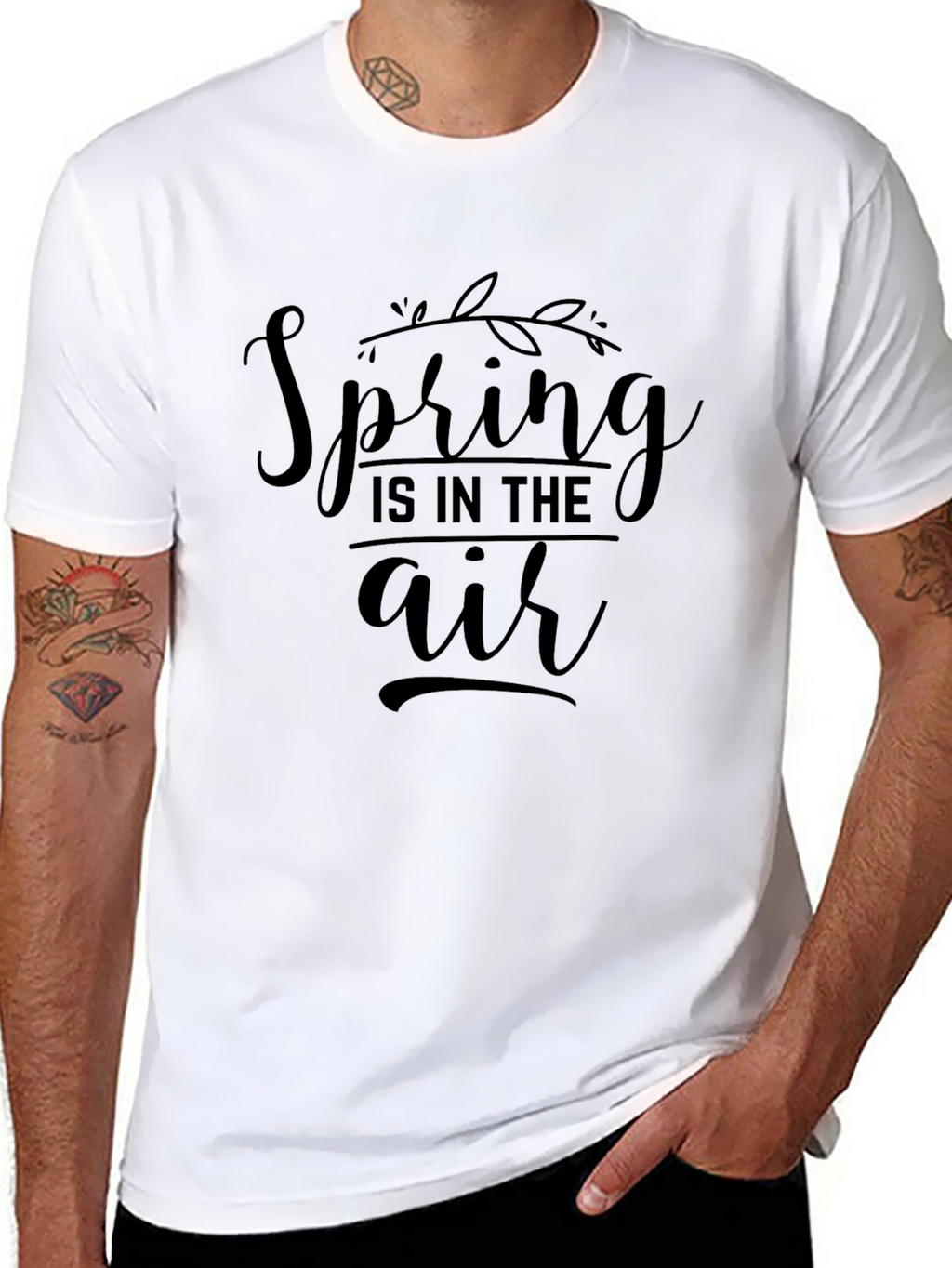 Spring is in the Air Black Graphic Tee