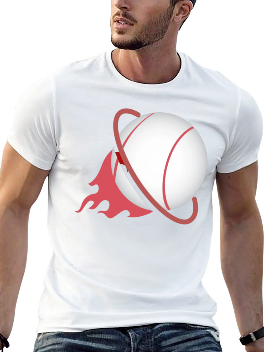 Baseball Planet Black T-Shirt