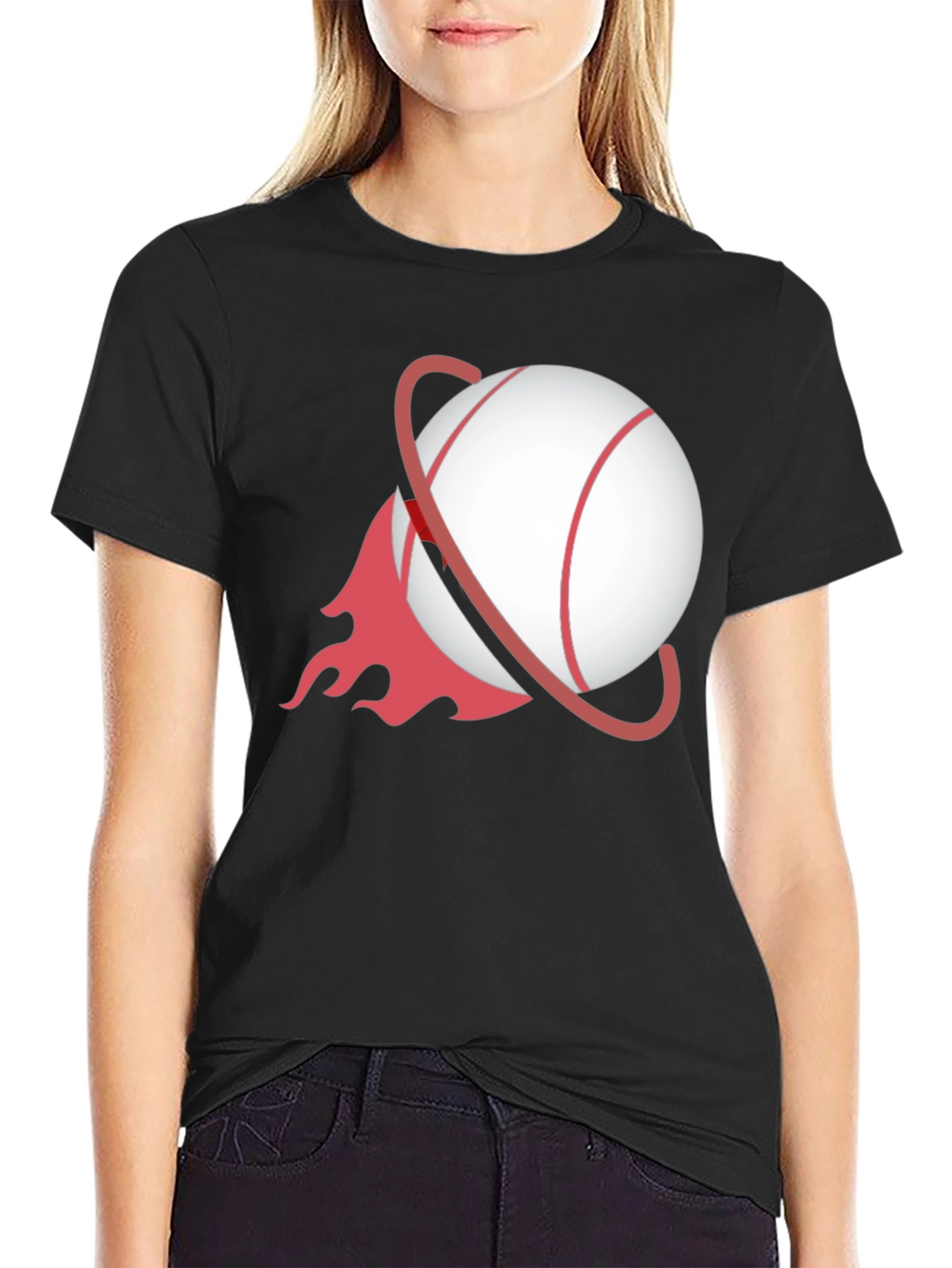 Baseball Planet Black T-Shirt