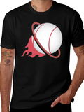 Baseball Planet Black T-Shirt
