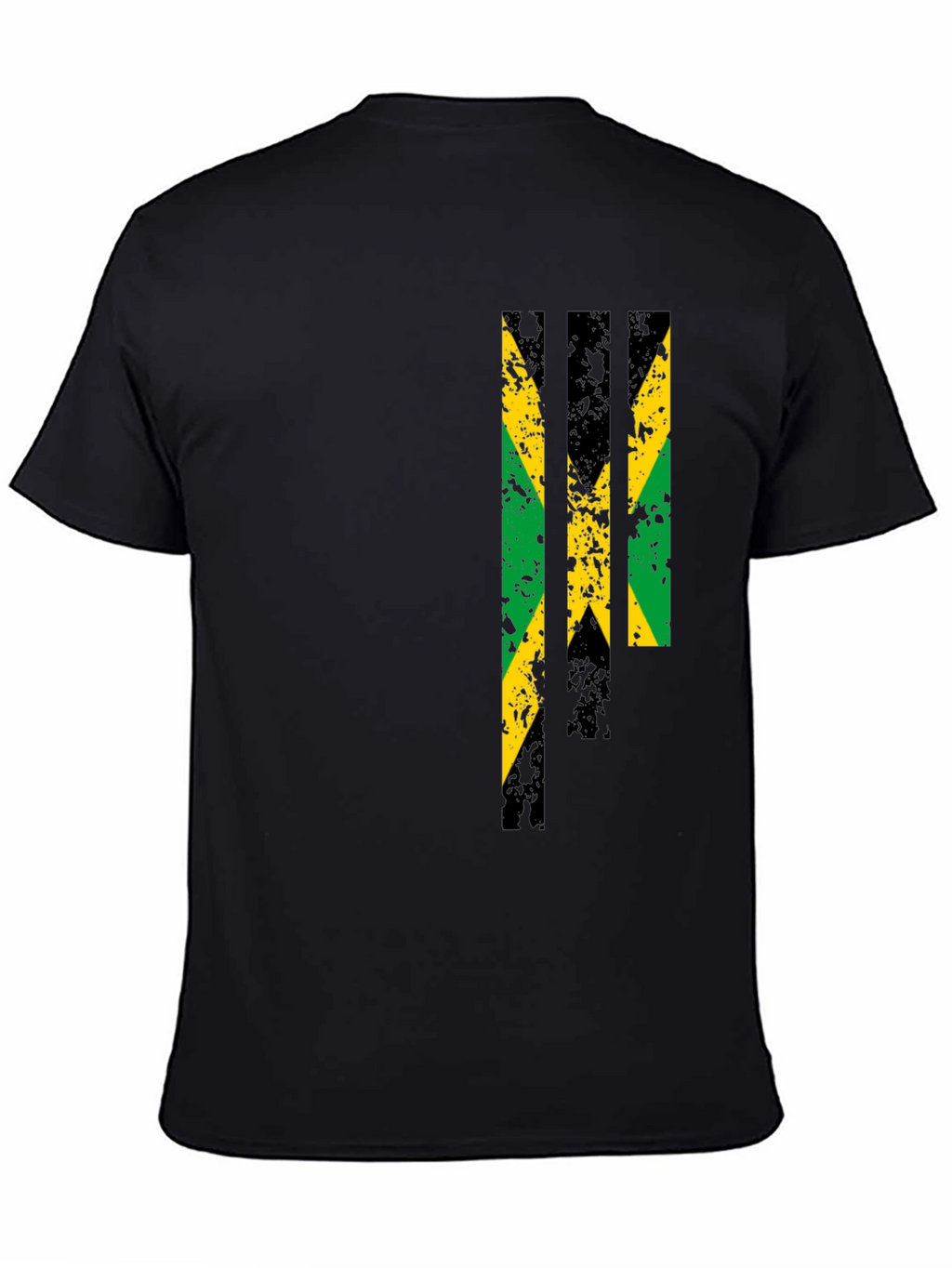 Jamaica Flag Graphic Print Black T-Shirt