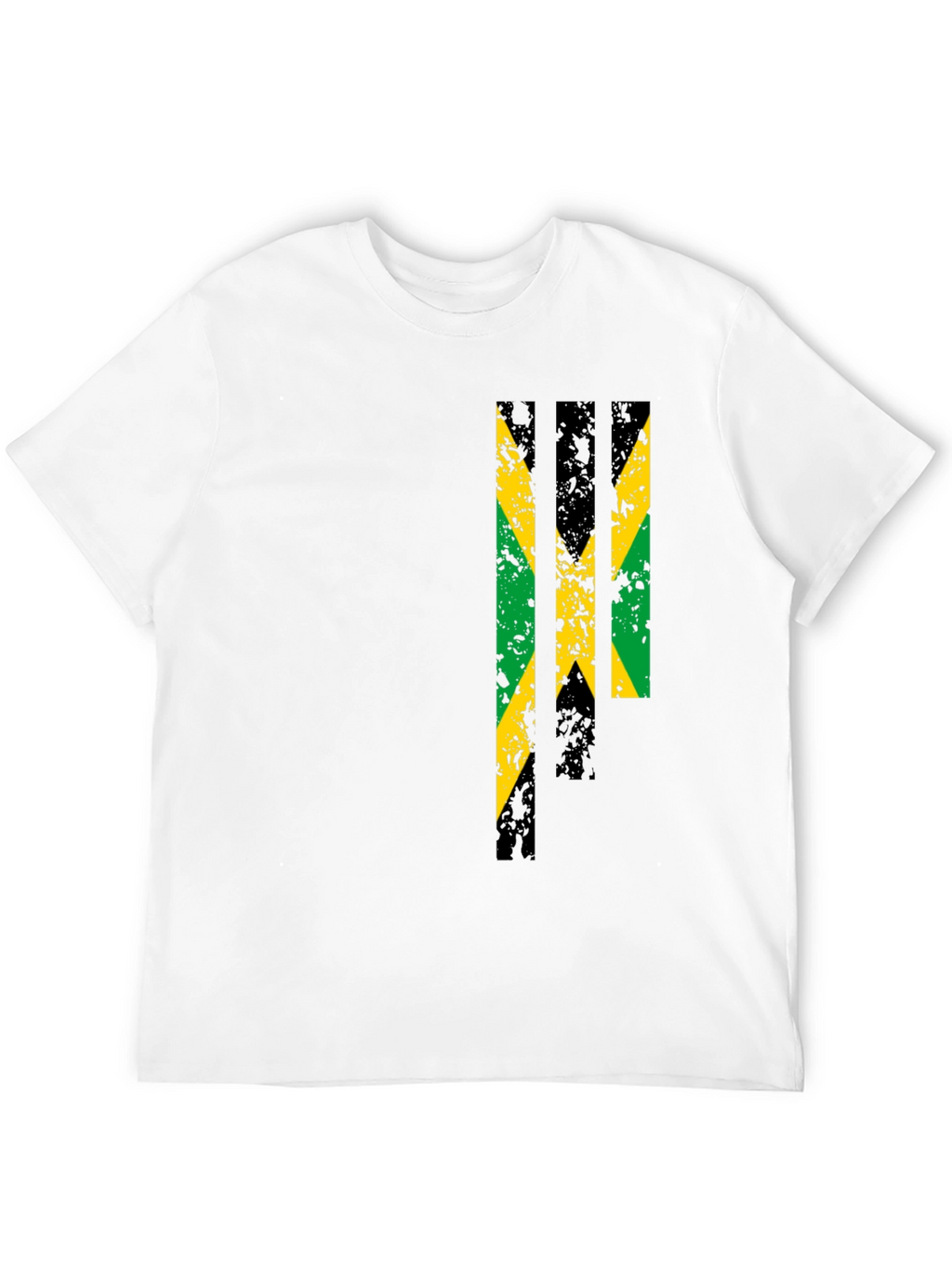 Jamaica Flag Graphic Print Black T-Shirt