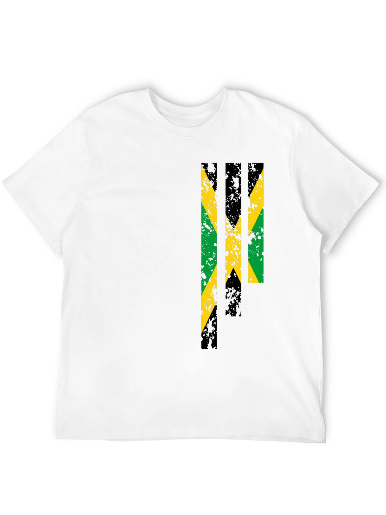 Jamaica Flag Graphic Print Black T-Shirt