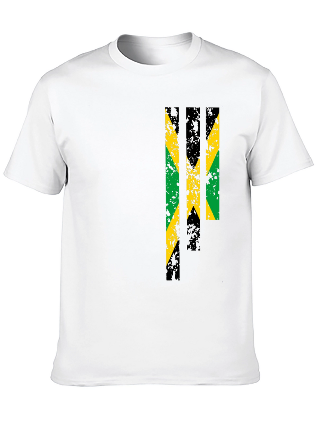 Jamaica Flag Graphic Print Black T-Shirt