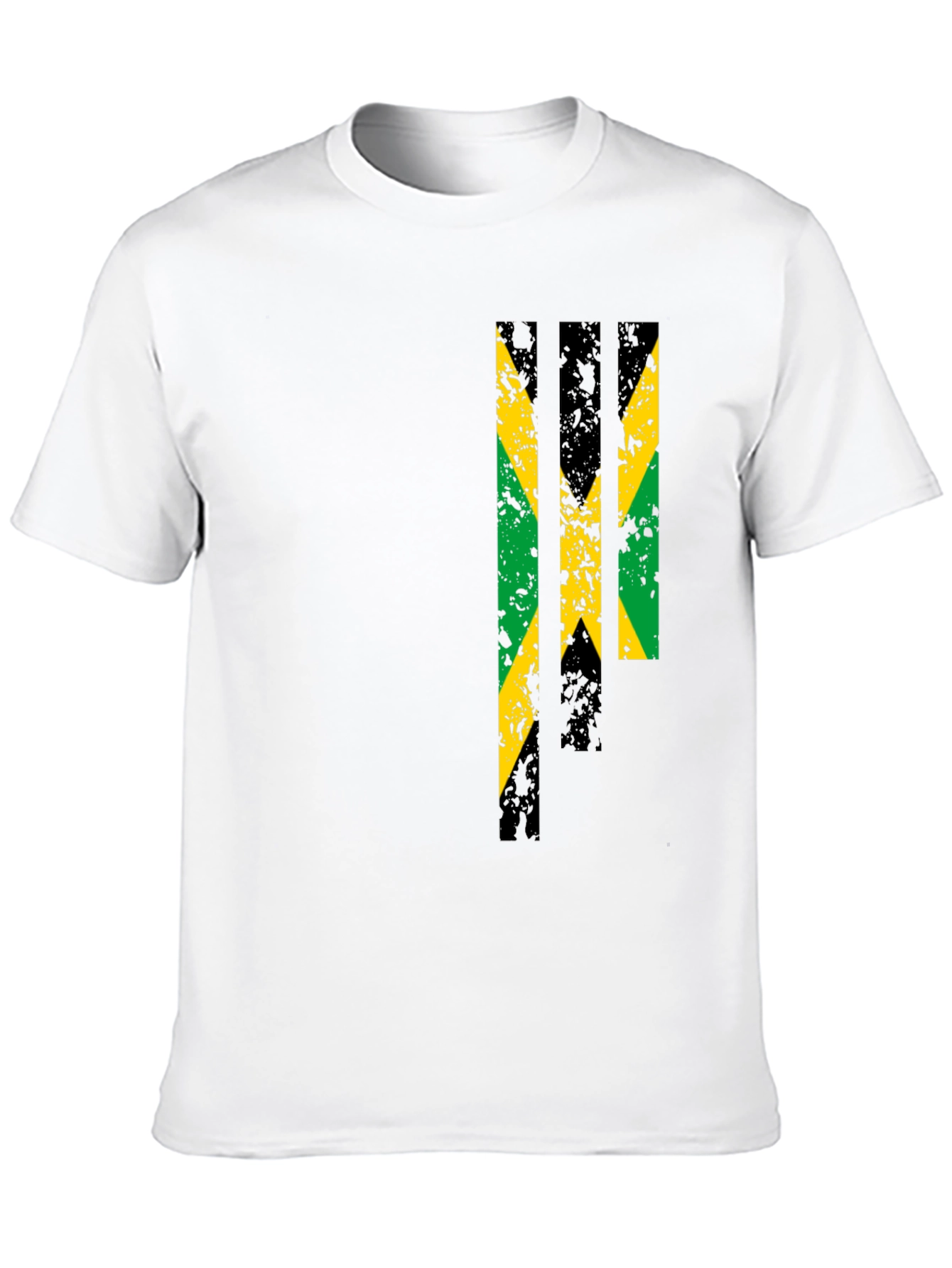 Jamaica Flag Graphic Print Black T-Shirt