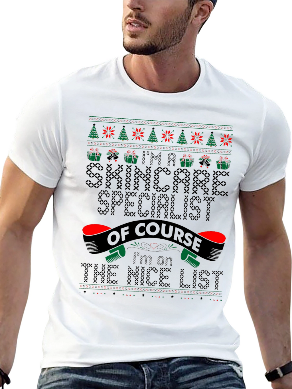 Skincare Specialist Christmas Ugly Sweater T-Shirt