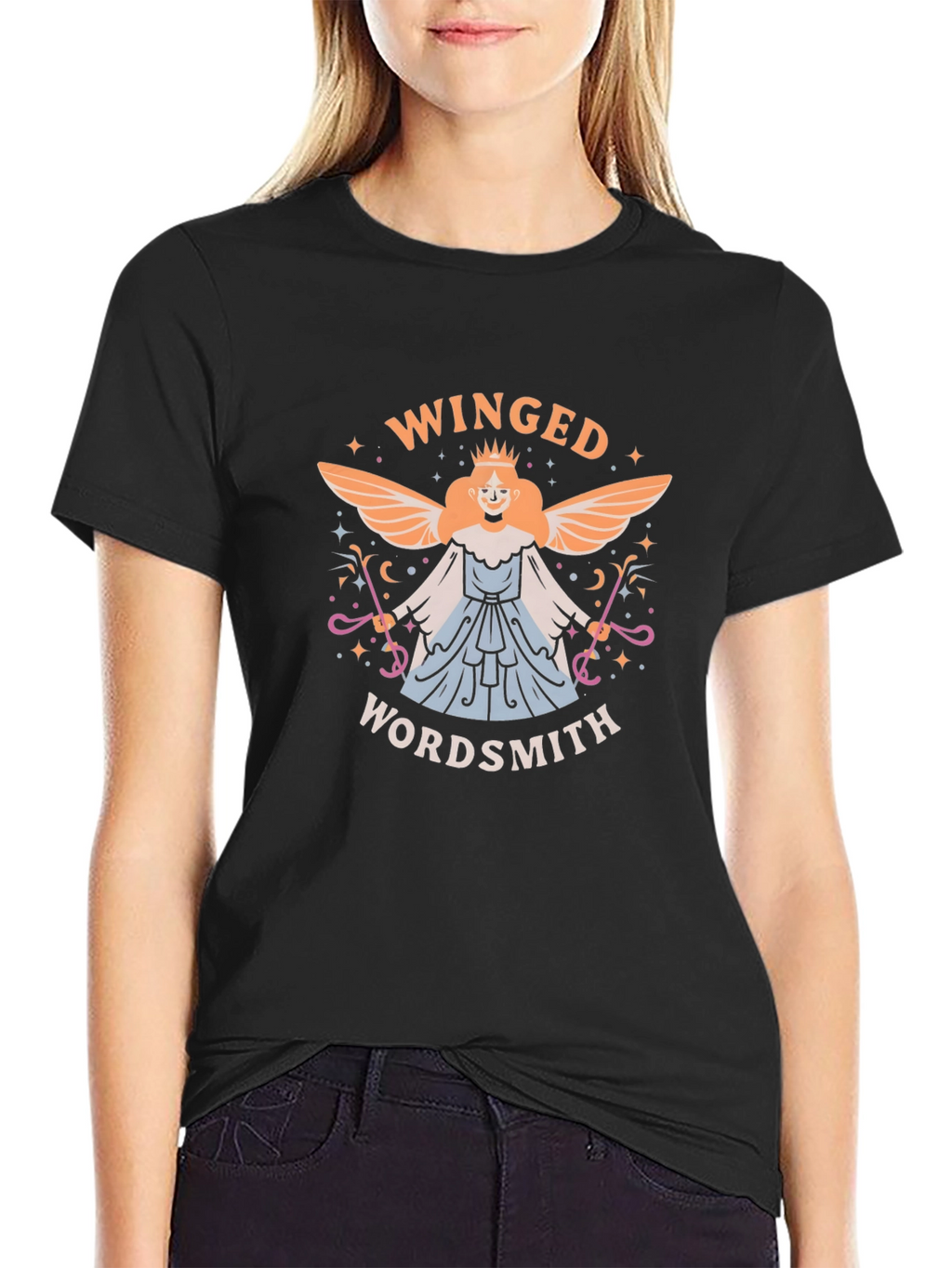 Winged Wordsmith T-Shirt - Unique Graphic Tee