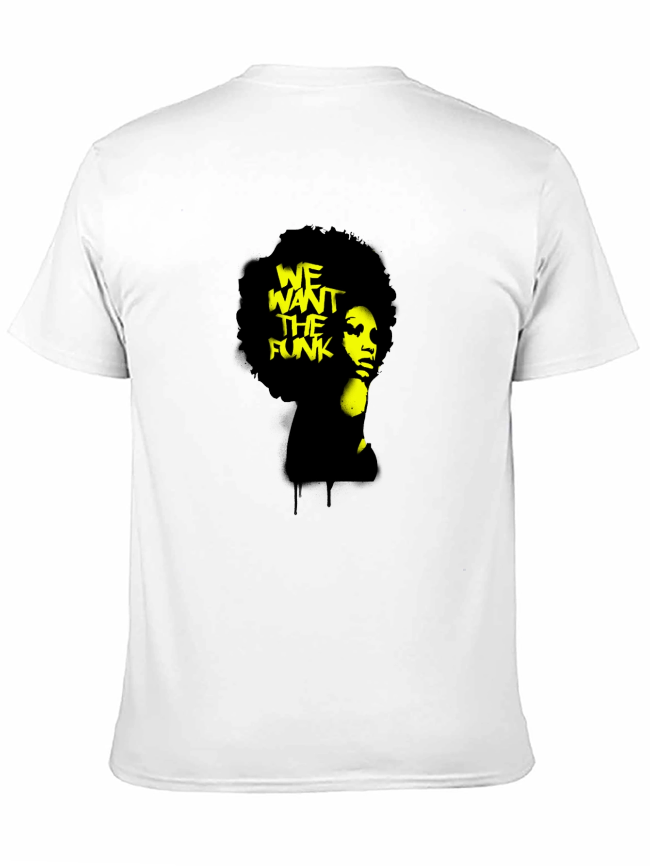 We Want The Funk Afro Graphic Black T-Shirt