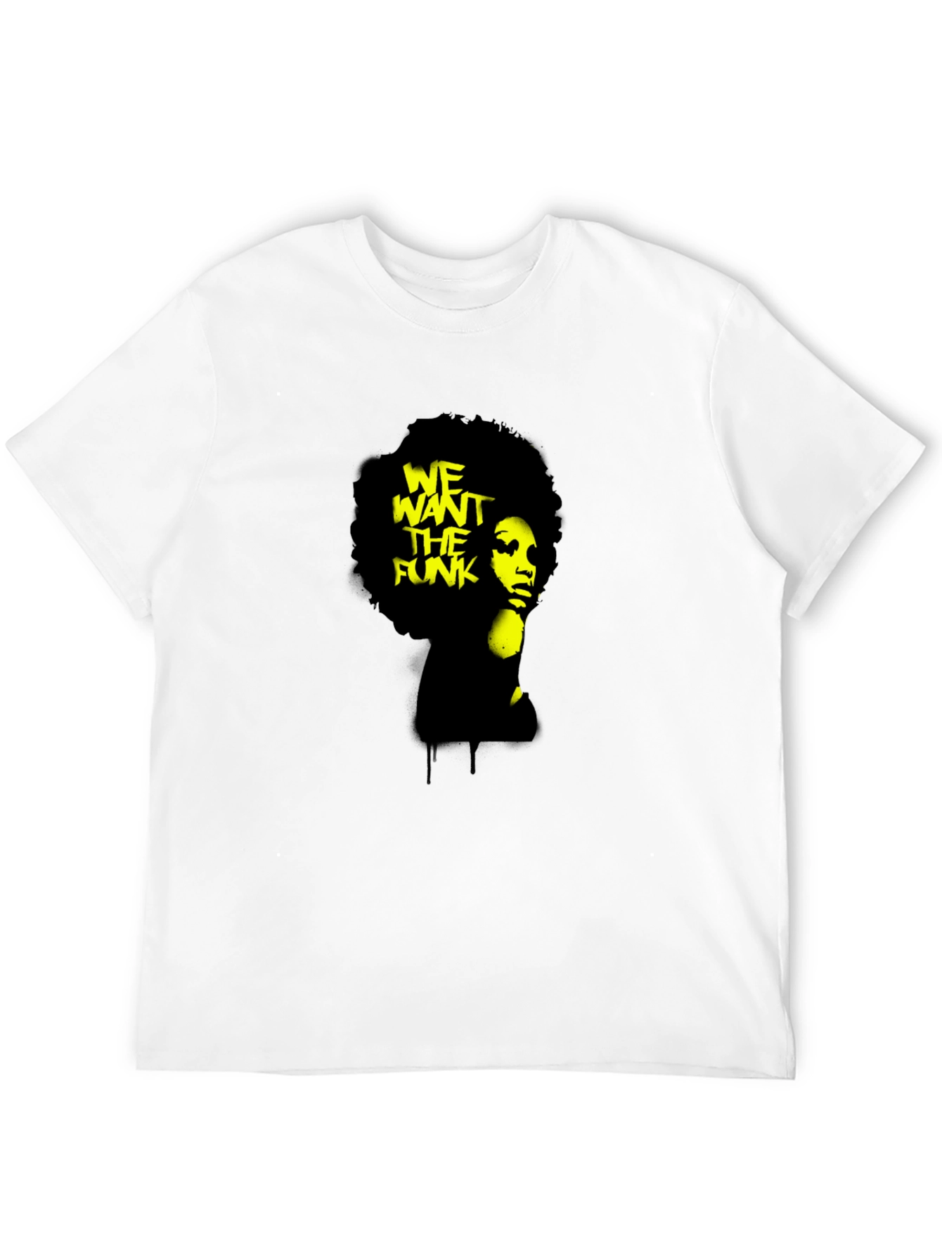 We Want The Funk Afro Graphic Black T-Shirt