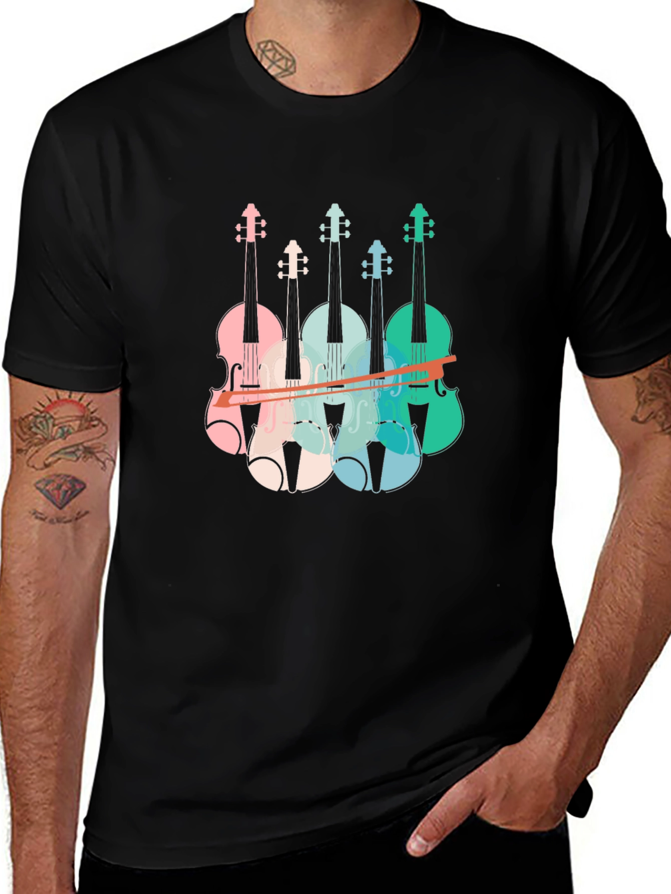 Retro Violin T-Shirt - Music Lover Tee