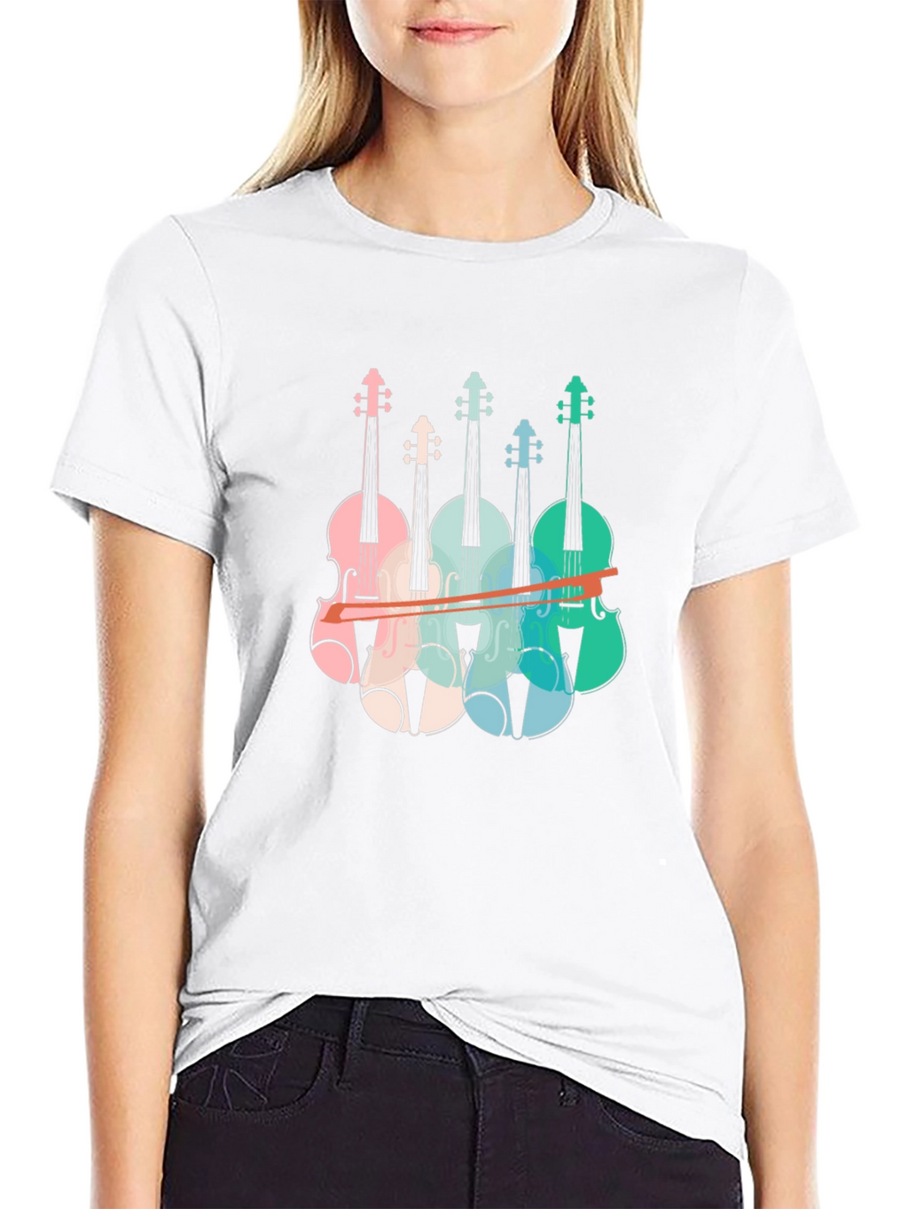 Retro Violin T-Shirt - Music Lover Tee