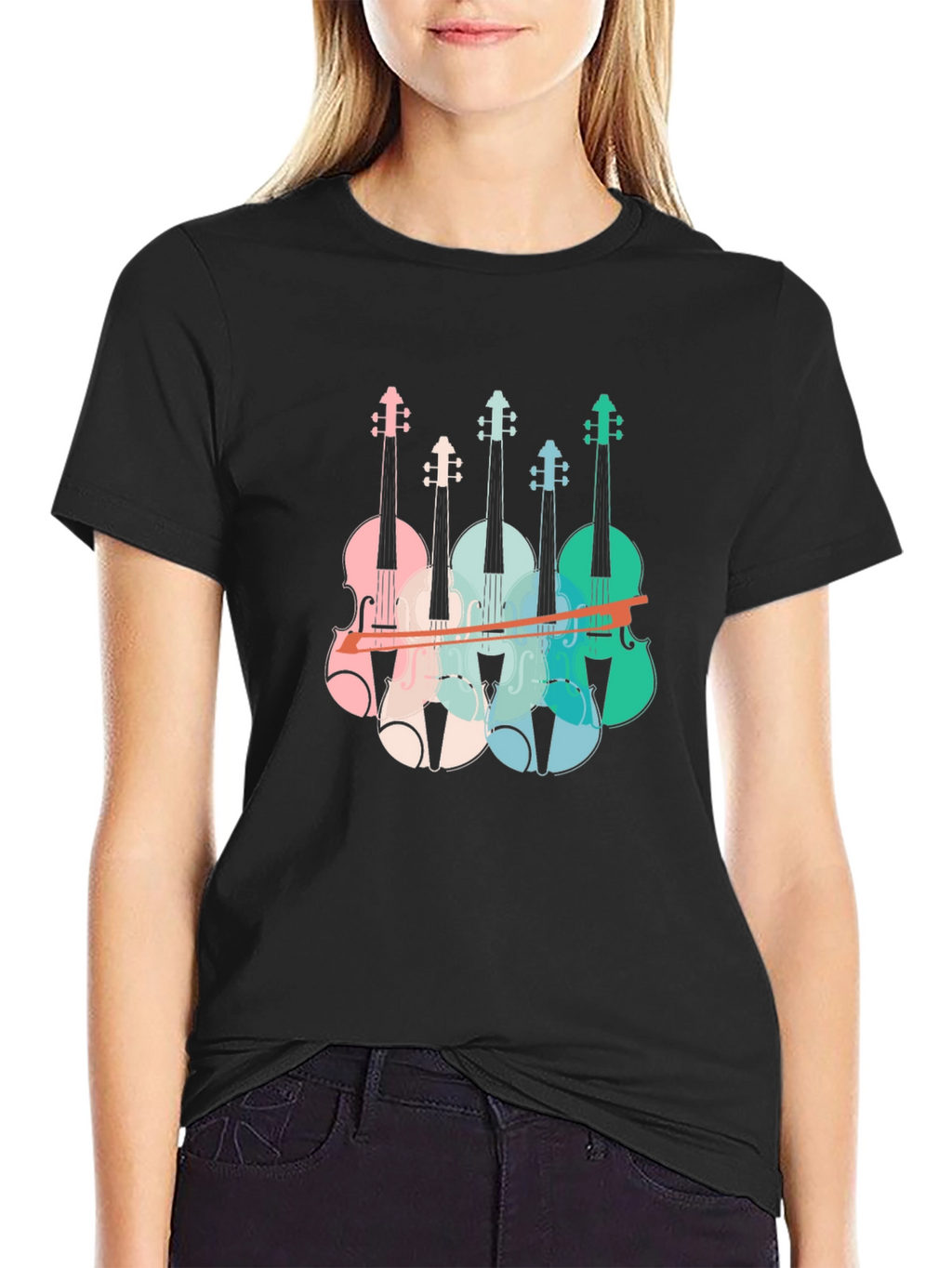 Retro Violin T-Shirt - Music Lover Tee