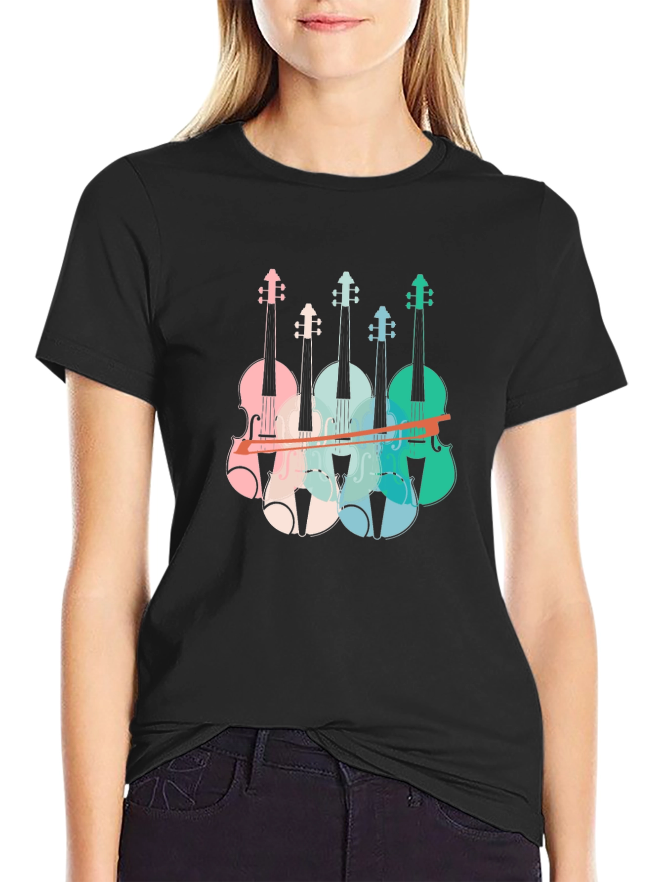 Retro Violin T-Shirt - Music Lover Tee