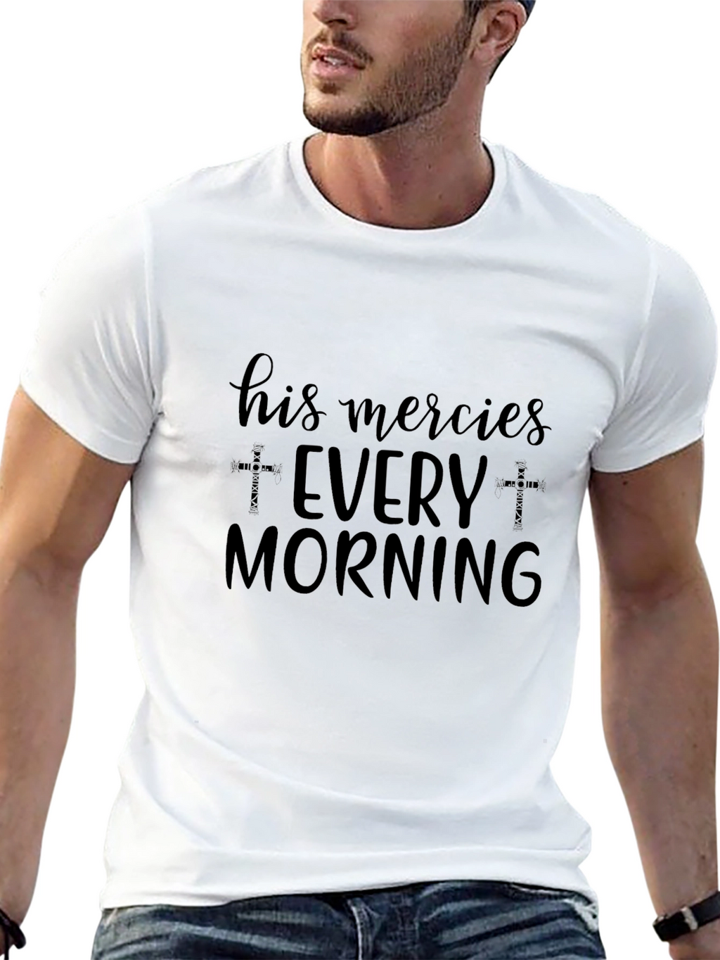His Mercies Every Morning Black T-Shirt