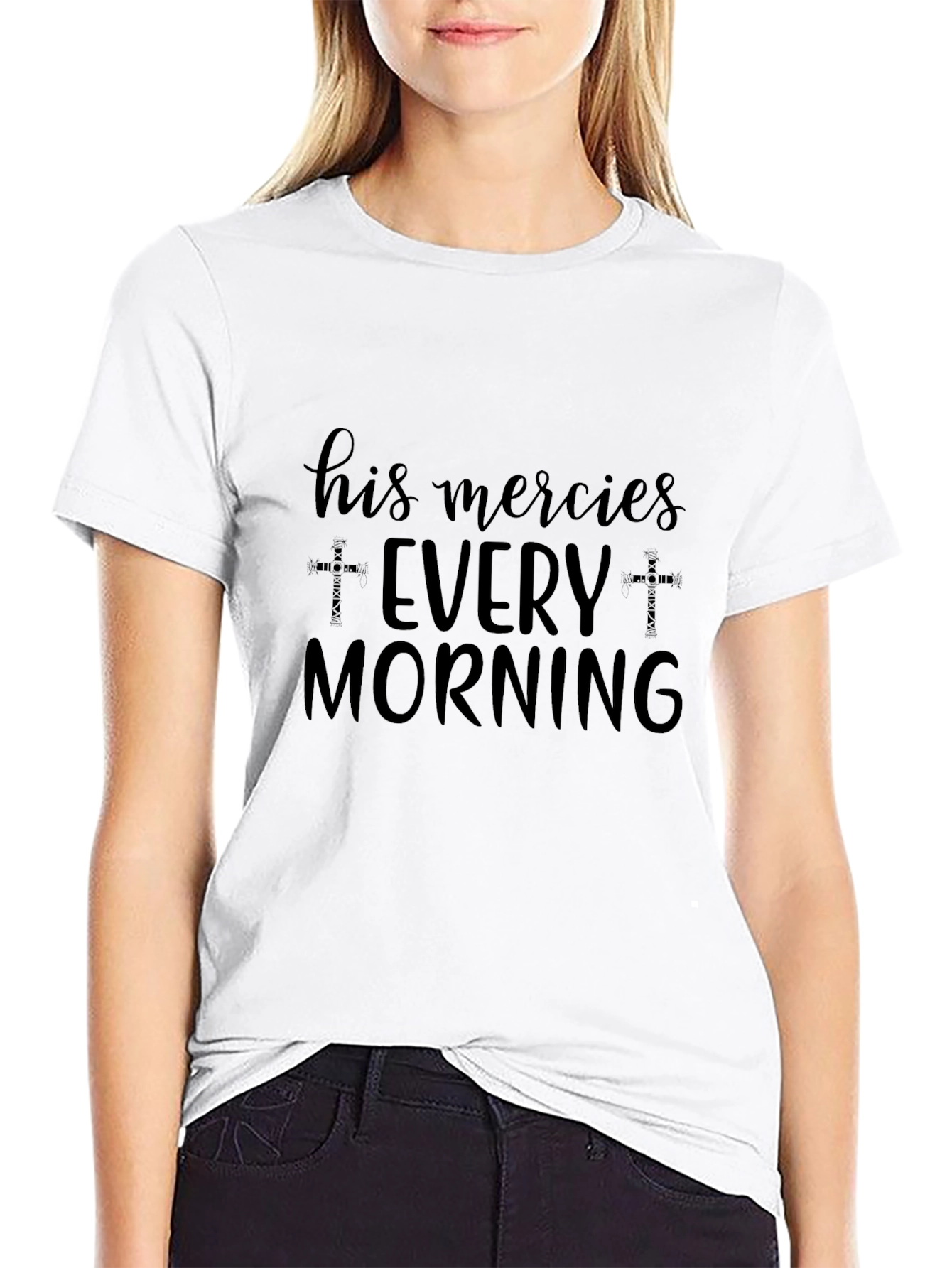 His Mercies Every Morning Black T-Shirt