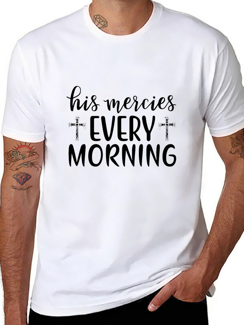 His Mercies Every Morning Black T-Shirt