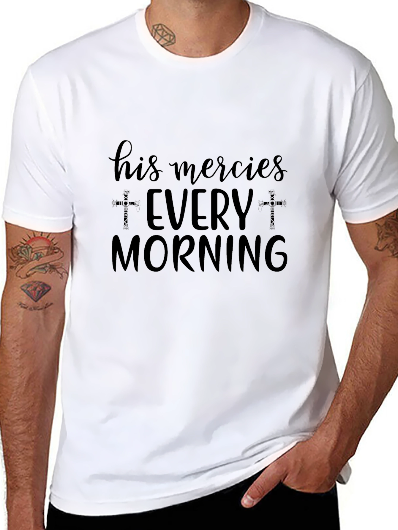 His Mercies Every Morning Black T-Shirt