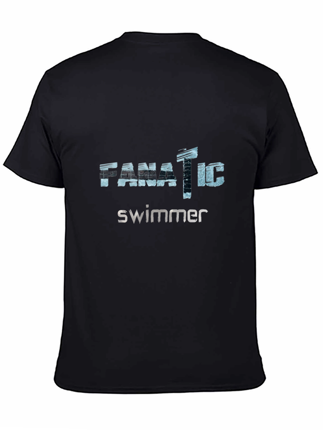 Fanatic Swimmer Black Graphic Tee