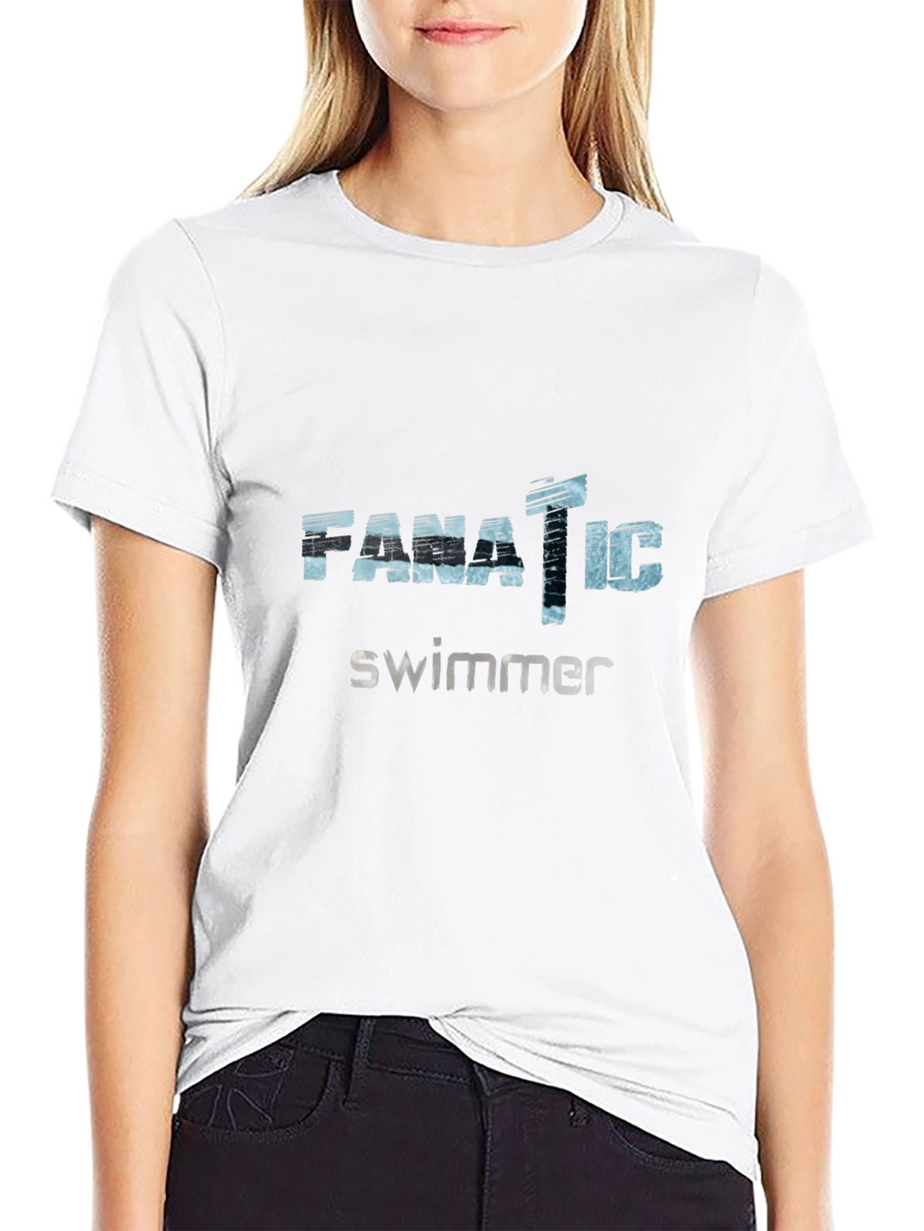 Fanatic Swimmer Black Graphic Tee
