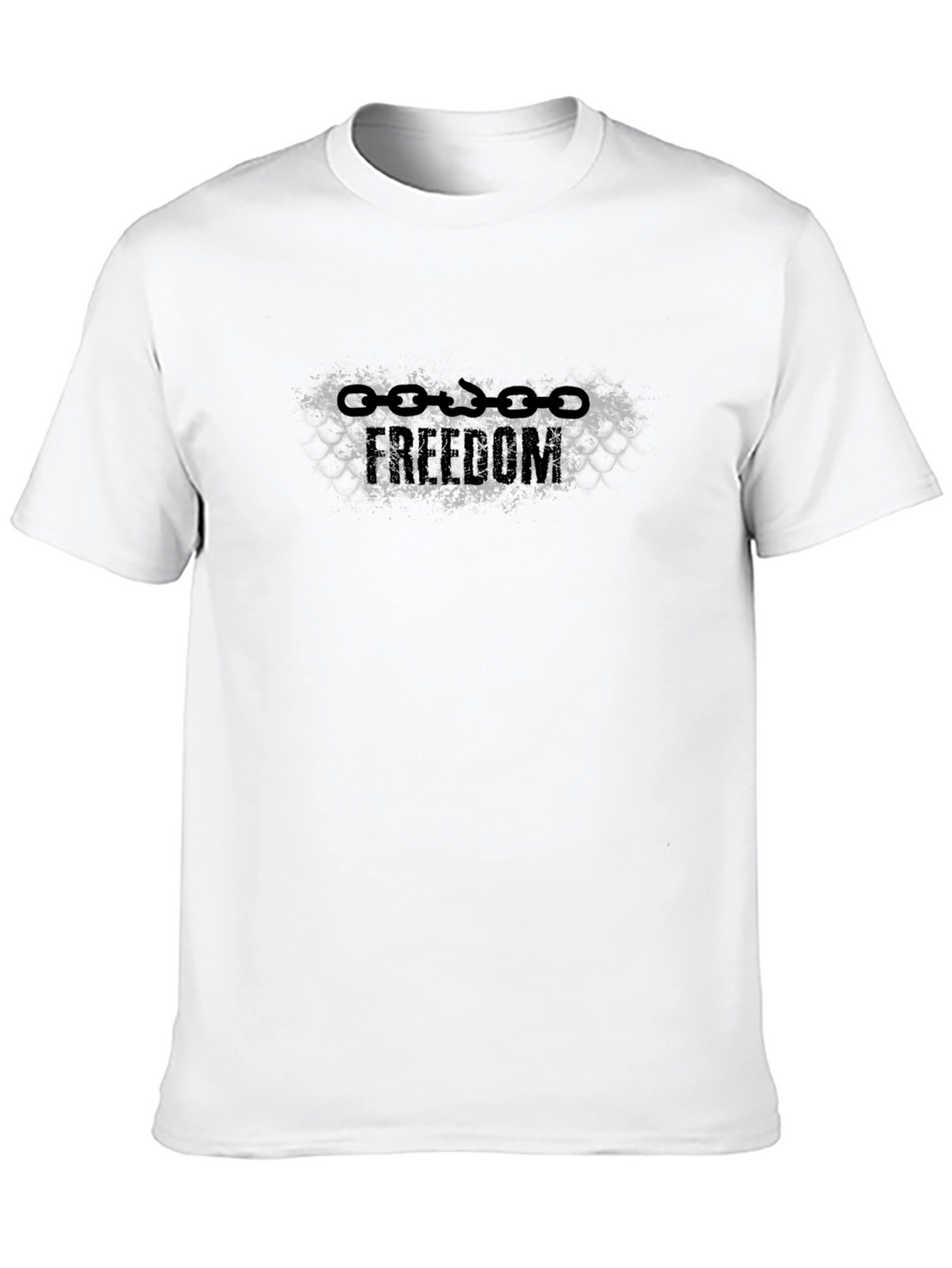 Freedom Chains Graphic Tee - Black Cotton Comfort