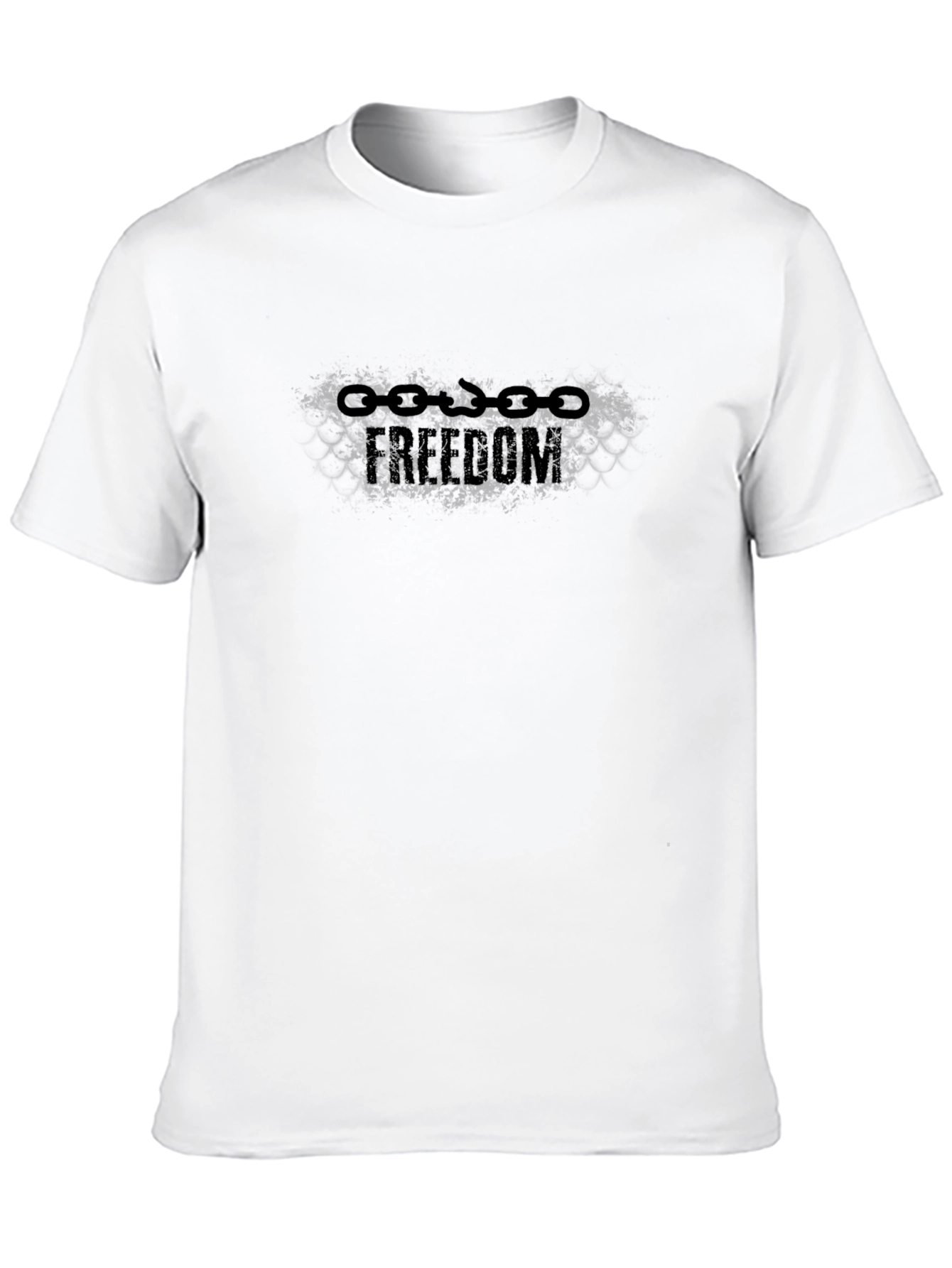 Freedom Chains Graphic Tee - Black Cotton Comfort