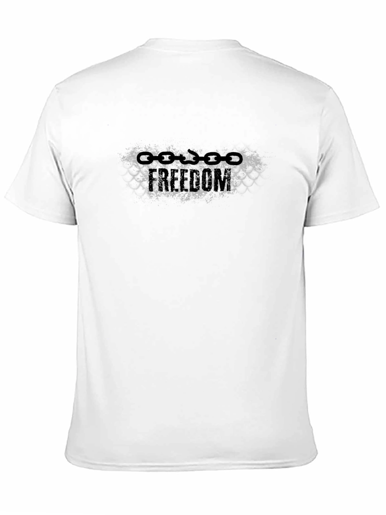 Freedom Chains Graphic Tee - Black Cotton Comfort
