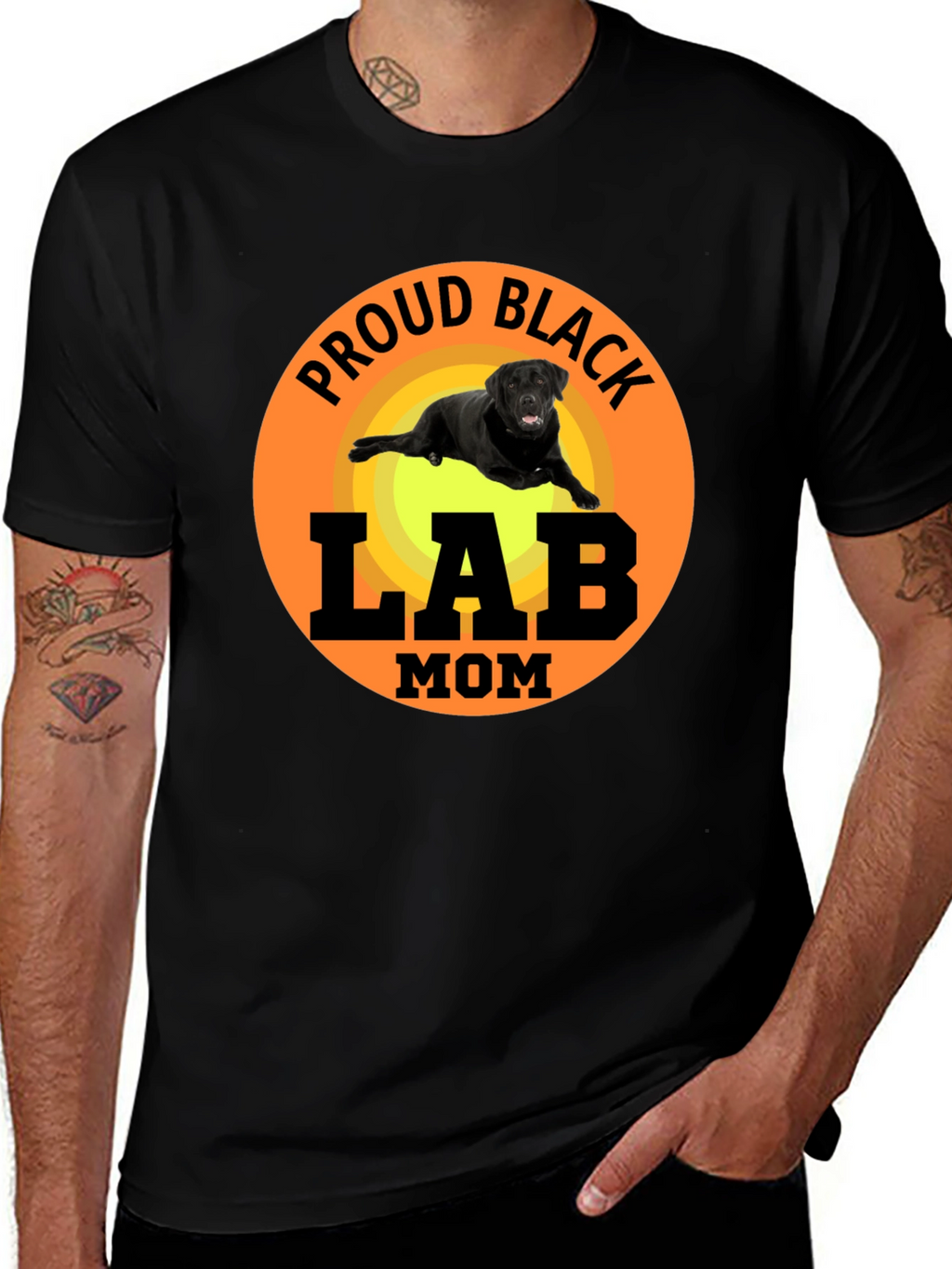 Proud Black Lab Mom T-Shirt