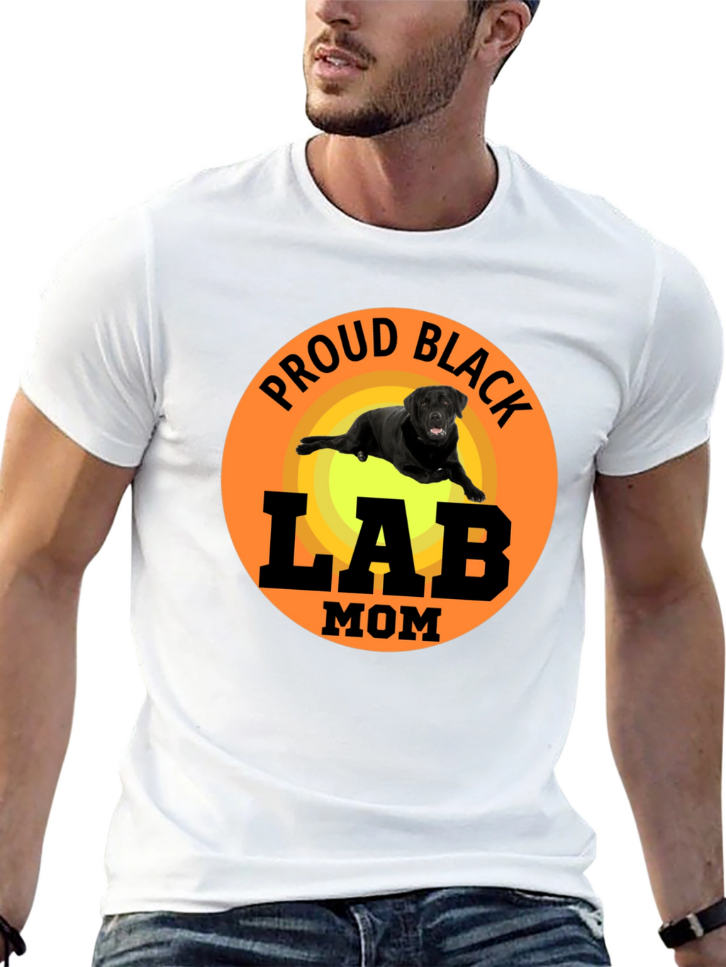 Proud Black Lab Mom T-Shirt