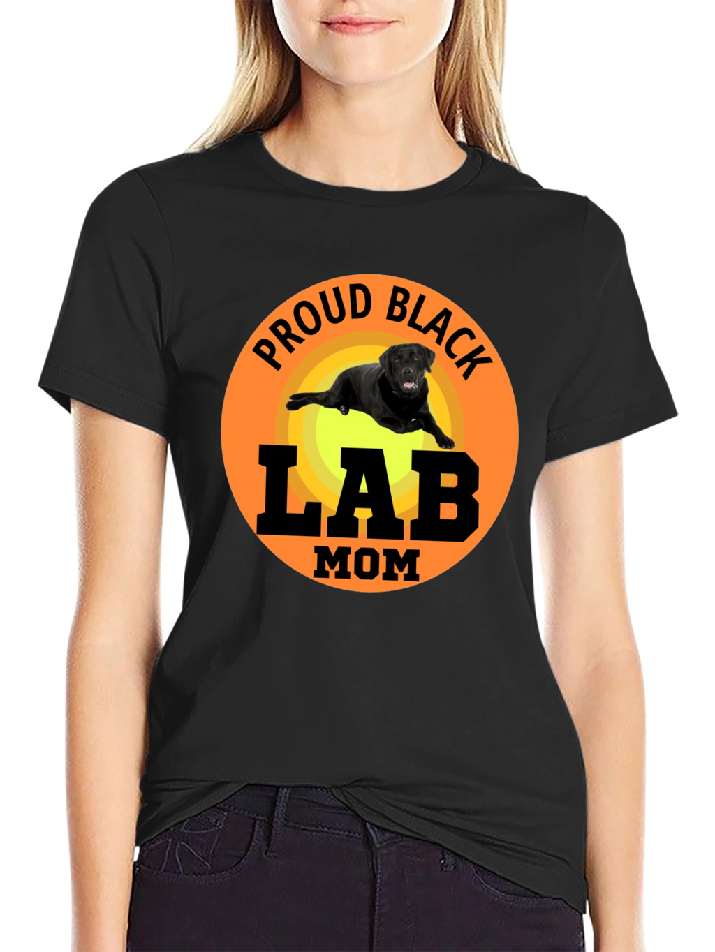 Proud Black Lab Mom T-Shirt