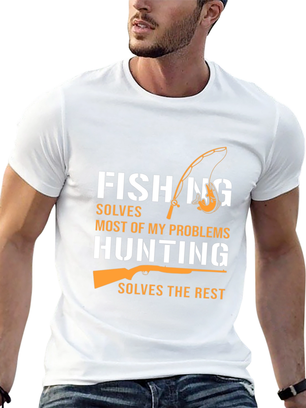 Fishing & Hunting Graphic Tee - Humor T-Shirt