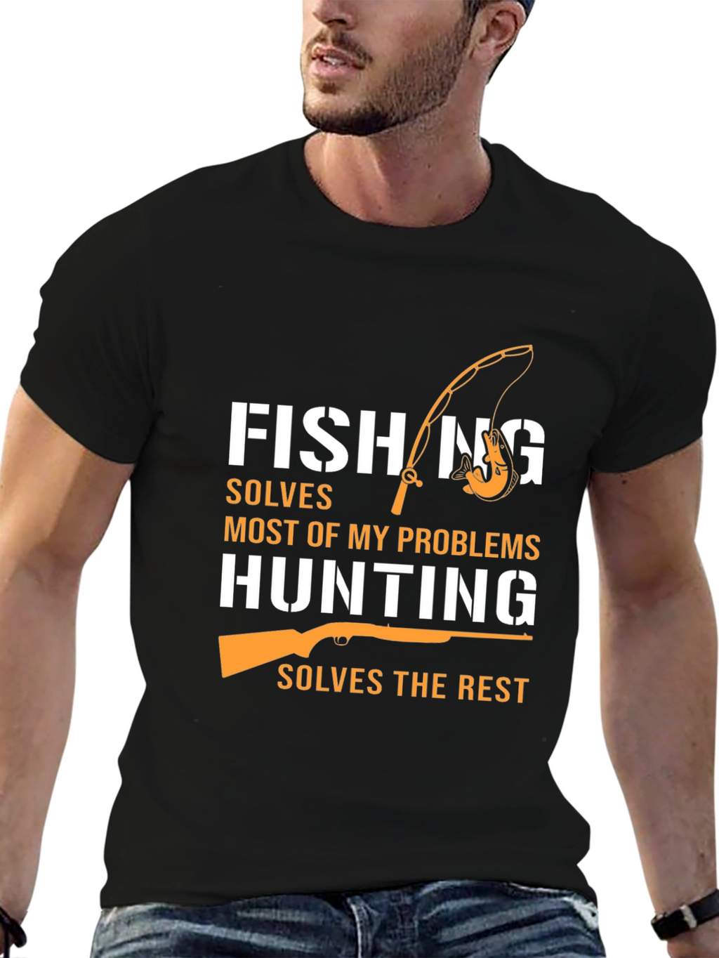 Fishing & Hunting Graphic Tee - Humor T-Shirt