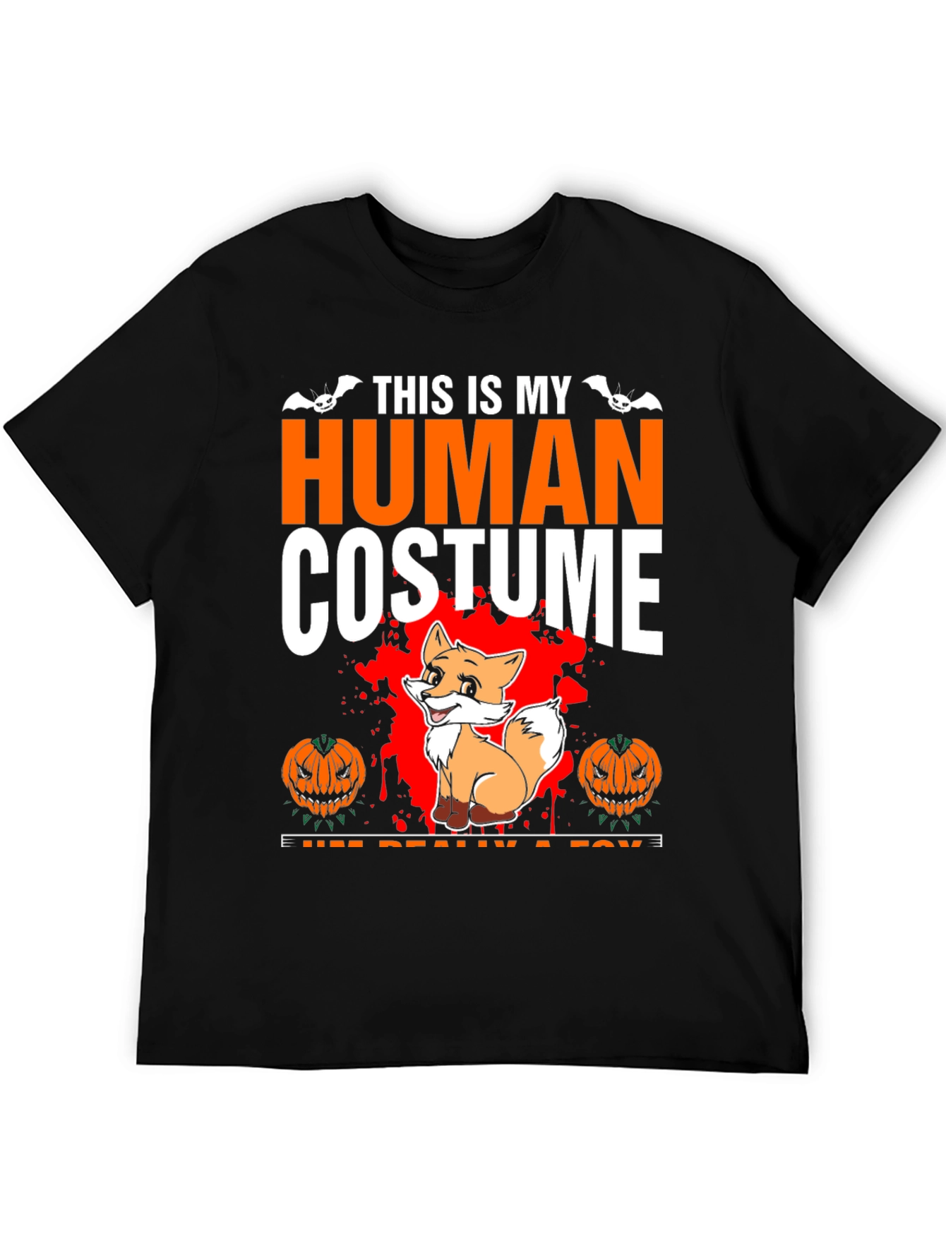 Human Costume Fox Halloween T-Shirt