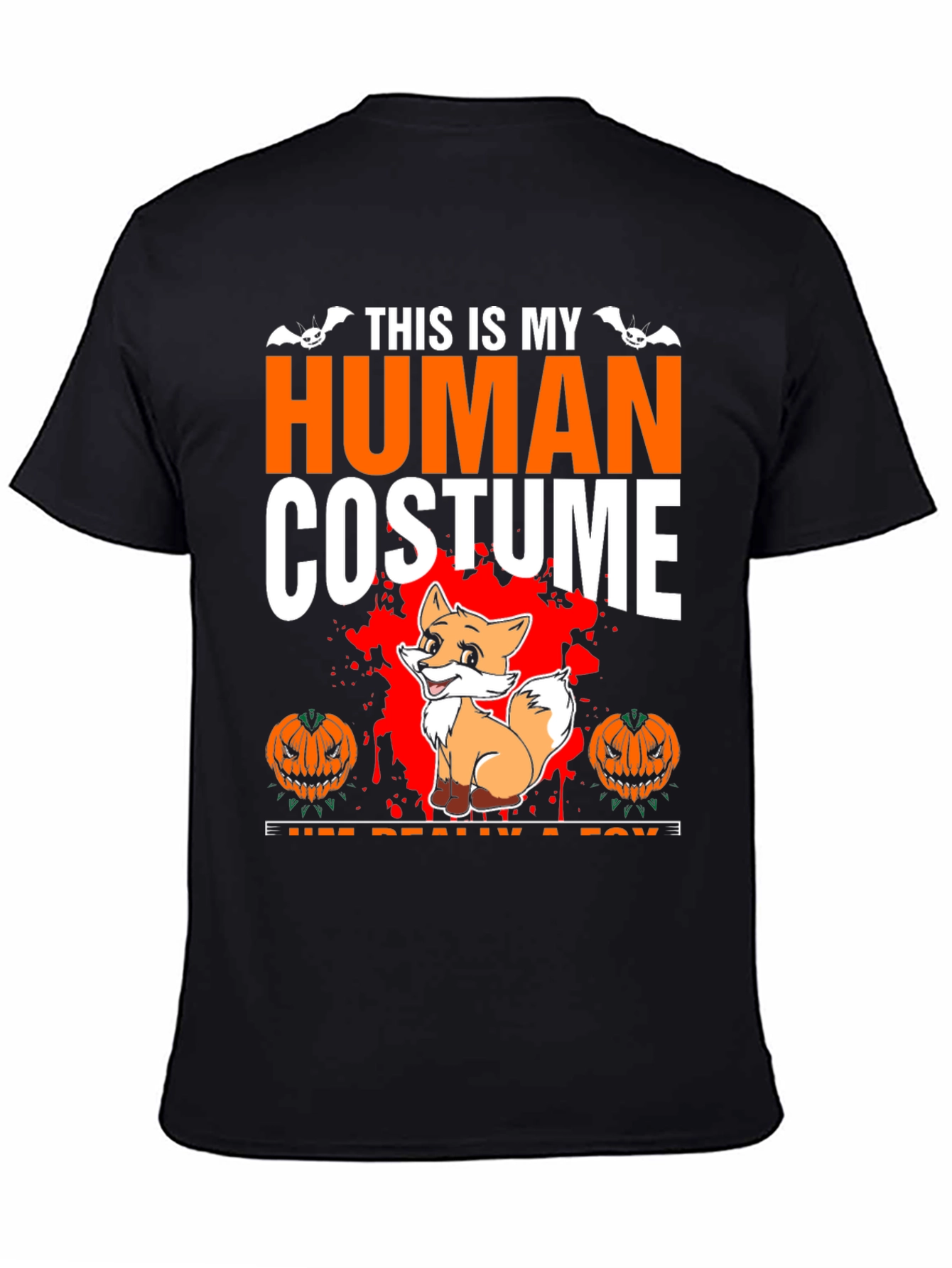 Human Costume Fox Halloween T-Shirt