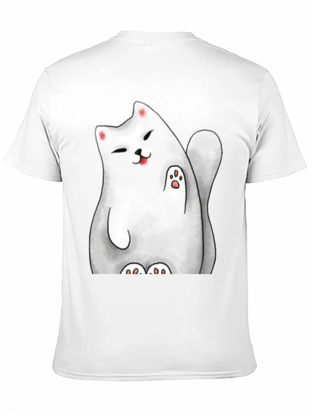 Lucky Cat Graphic Tee - Cute Cartoon Style