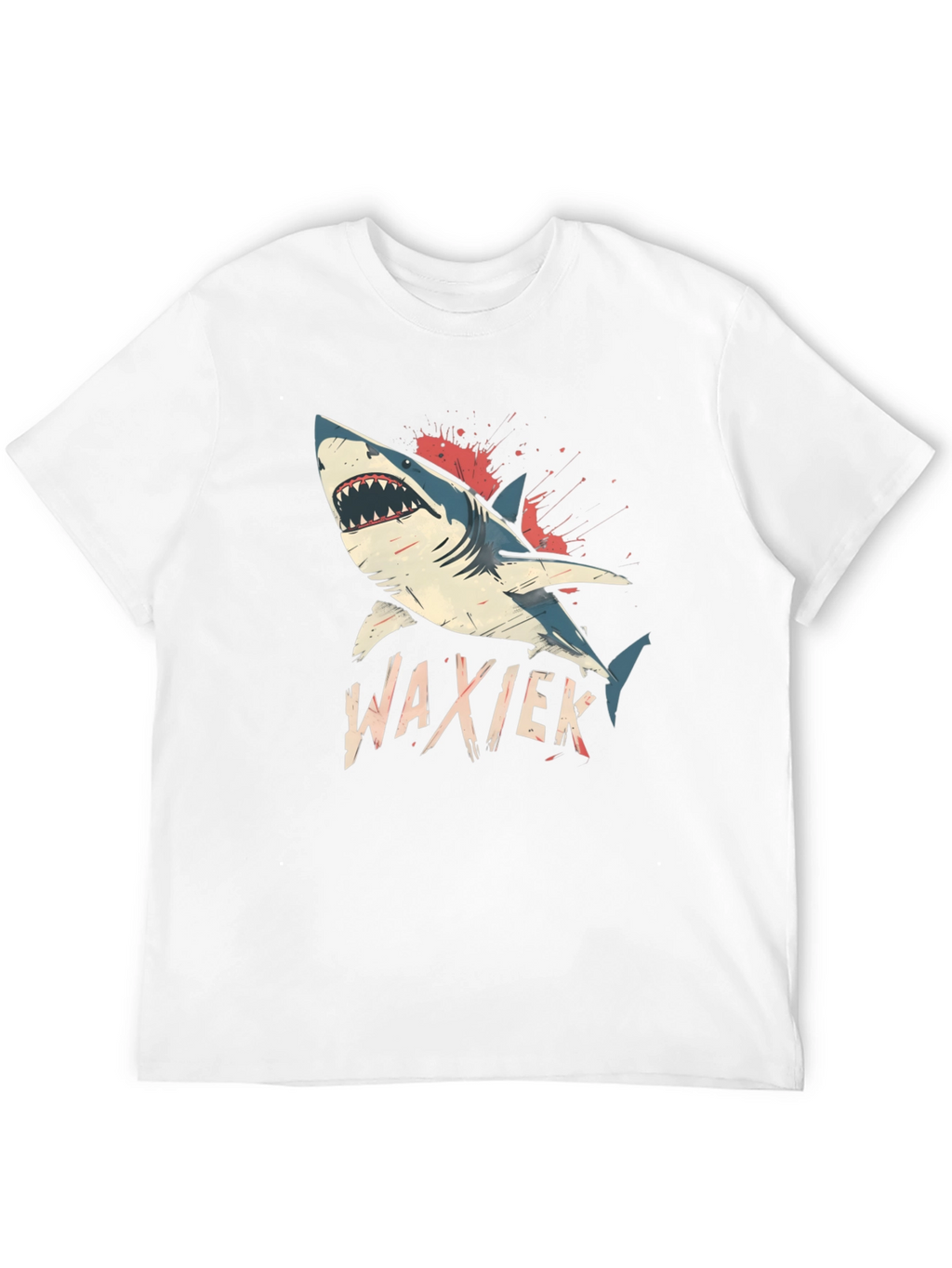 Shark Attack Black T-Shirt - WAXIEK