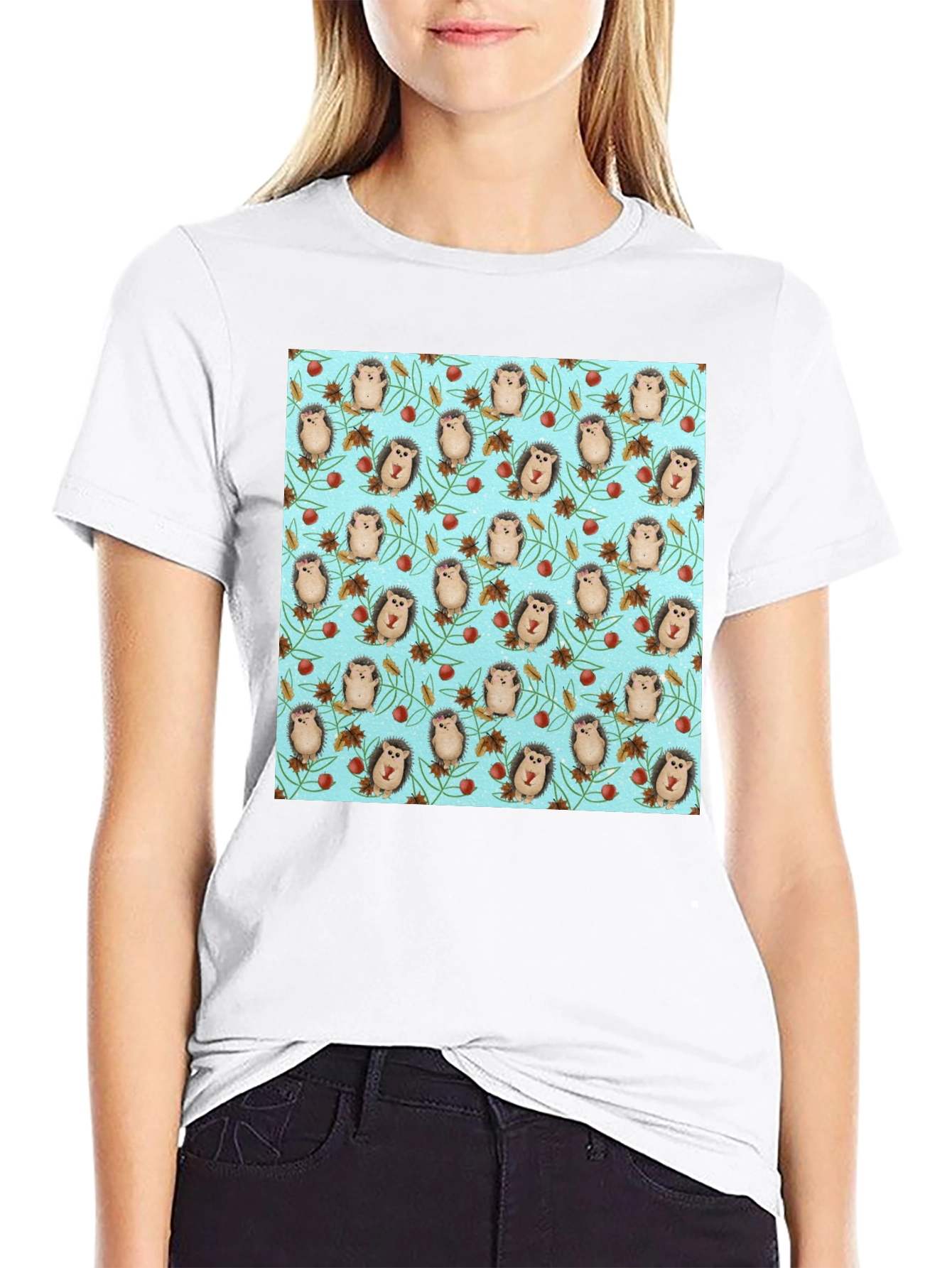 Hedgehog Pattern T-Shirt
