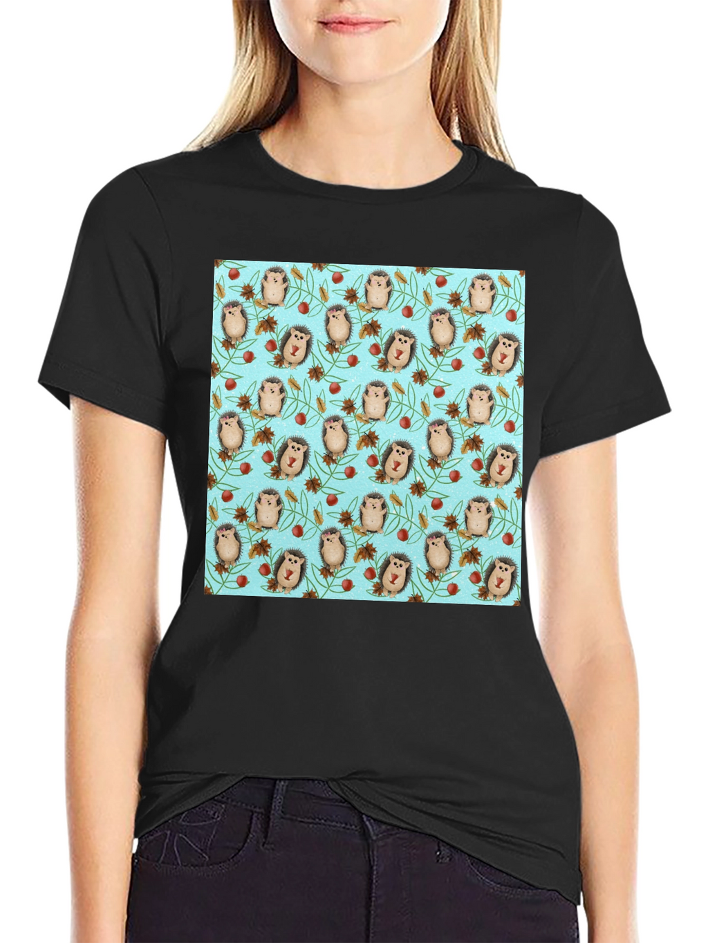 Hedgehog Pattern T-Shirt