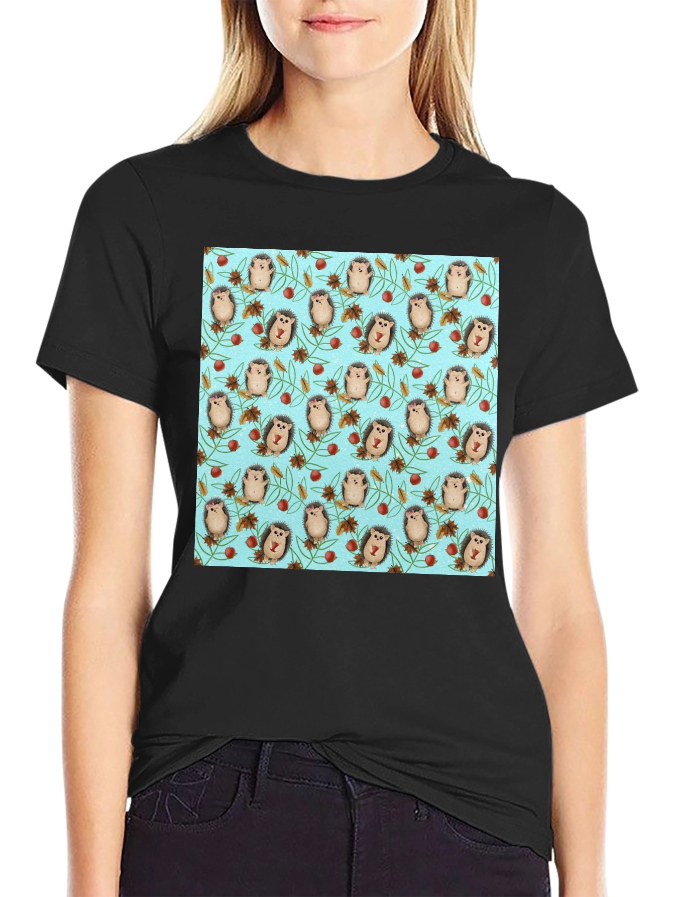 Hedgehog Pattern T-Shirt