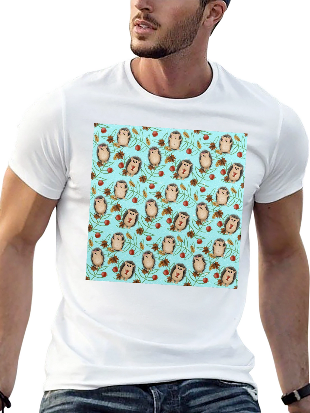 Hedgehog Pattern T-Shirt