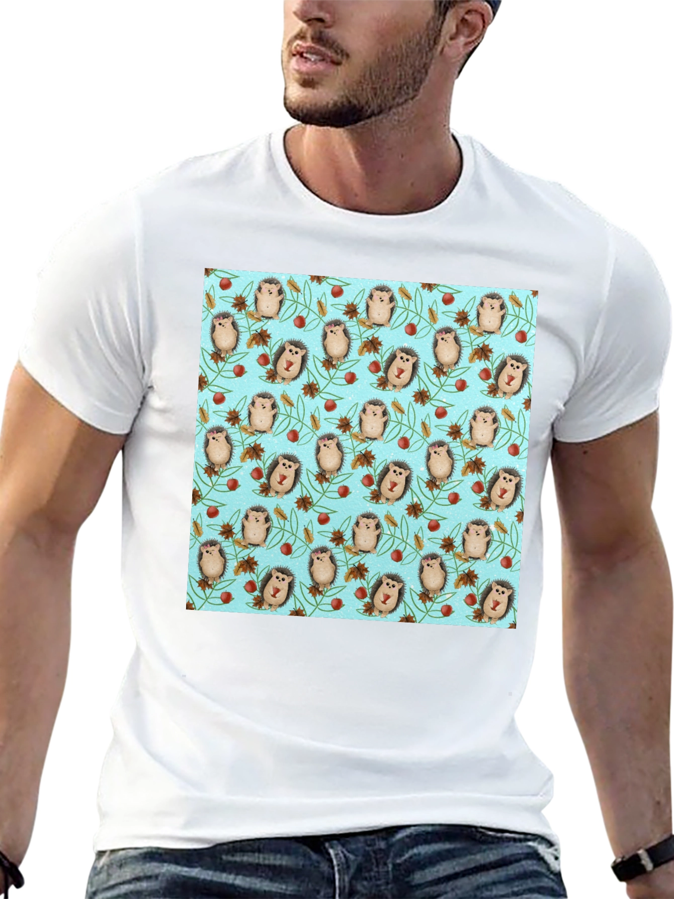 Hedgehog Pattern T-Shirt