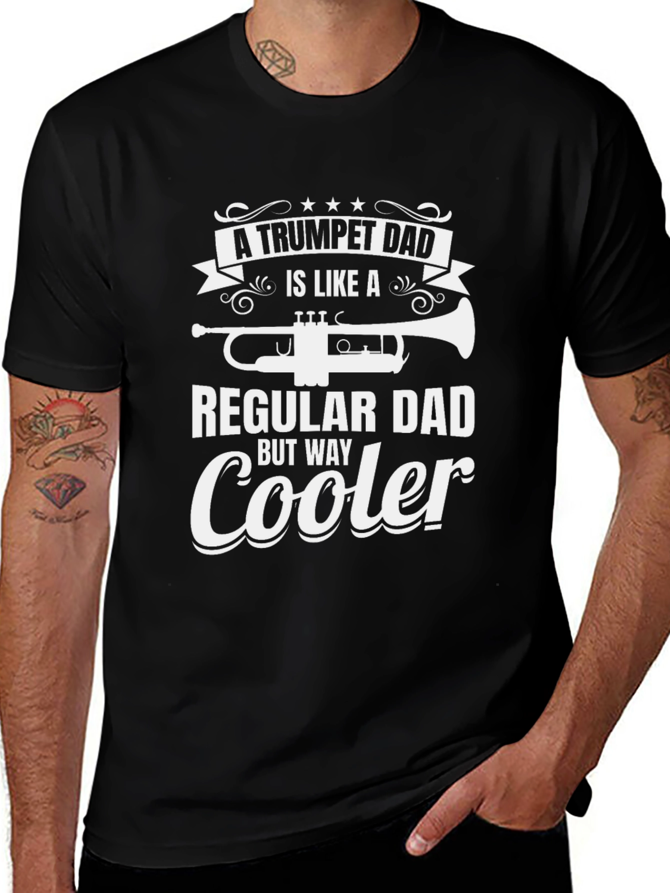 Trumpet Dad T-Shirt - Cooler Than Regular Dads!