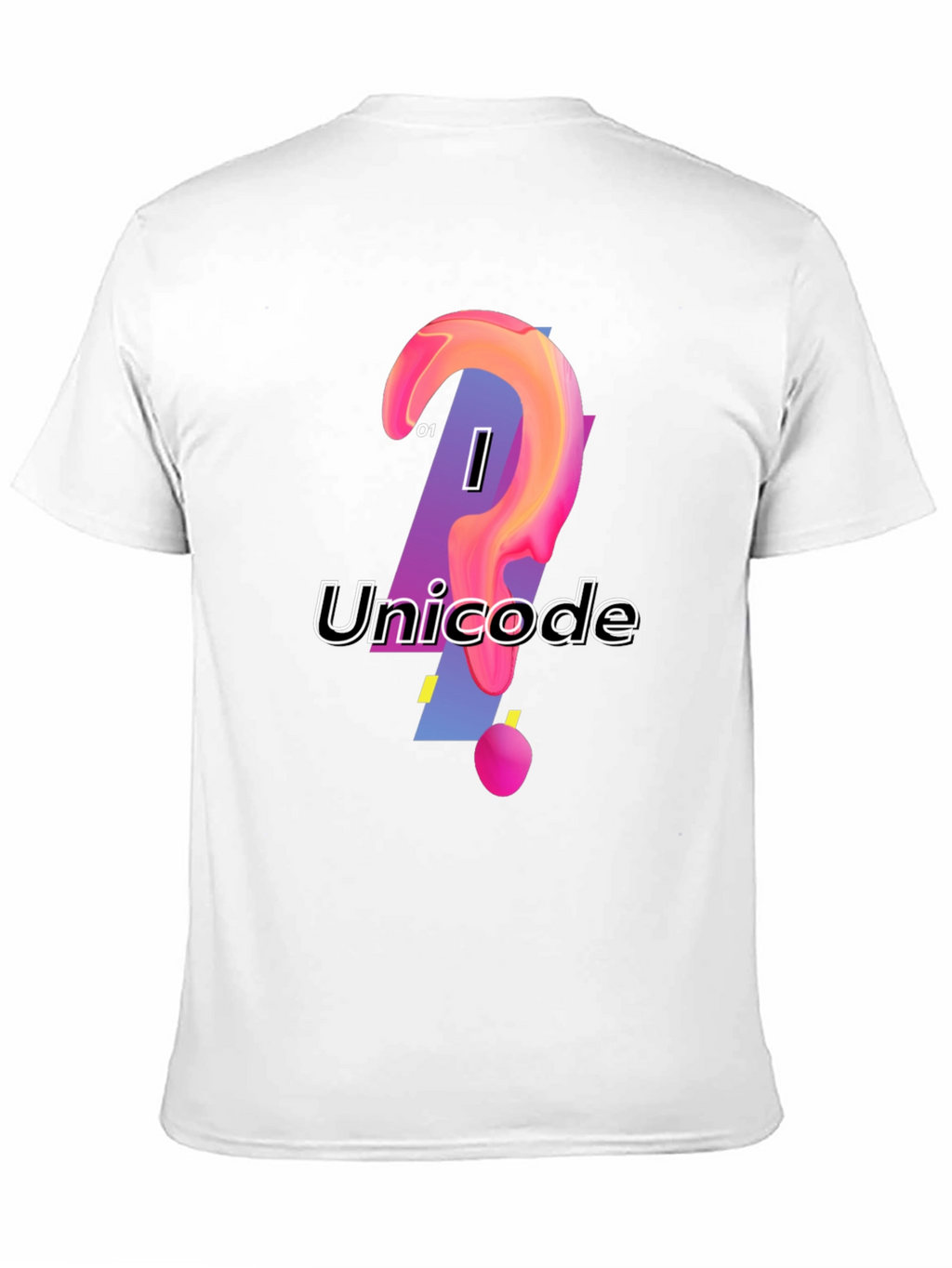 Unicode Graphic Print Black T-Shirt