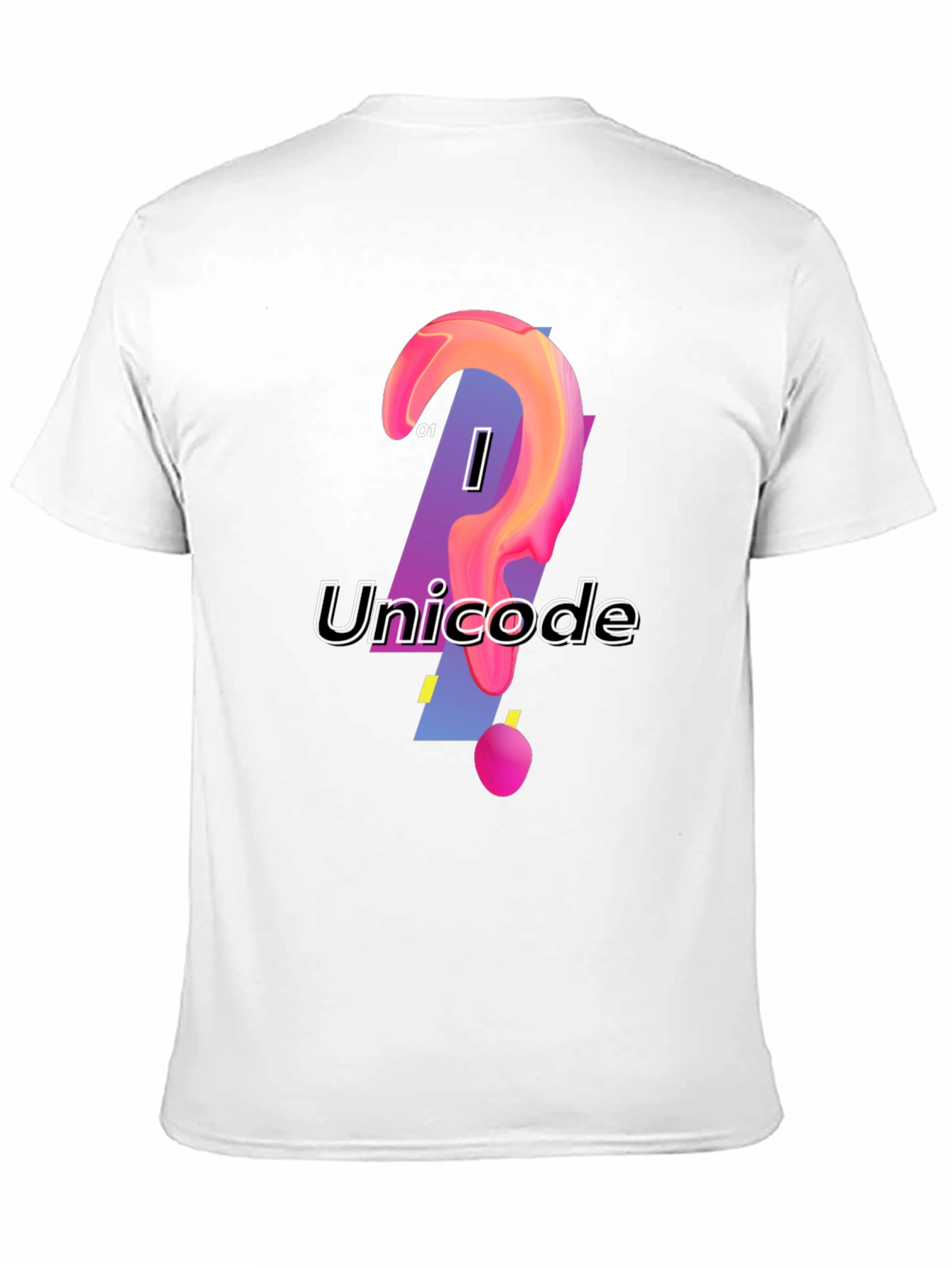 Unicode Graphic Print Black T-Shirt