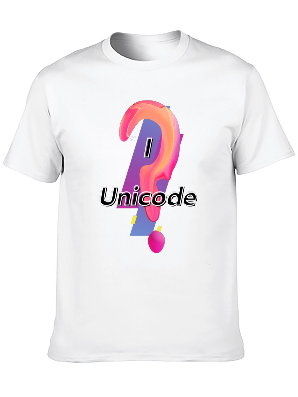 Unicode Graphic Print Black T-Shirt