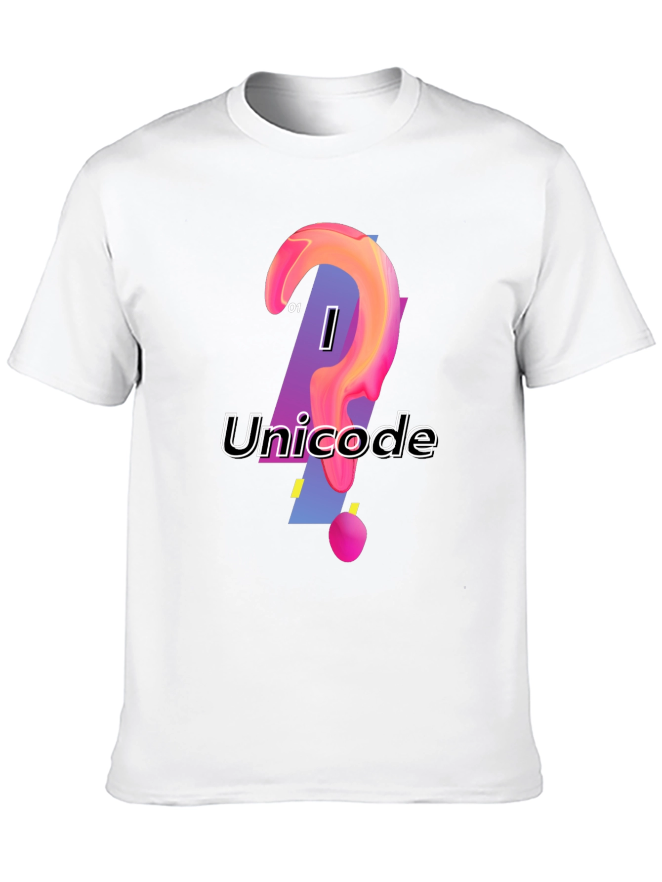 Unicode Graphic Print Black T-Shirt