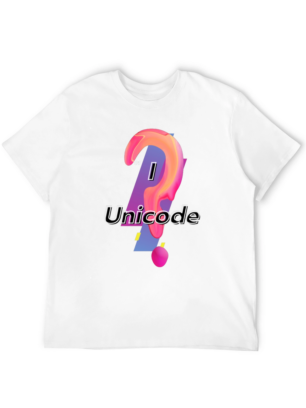 Unicode Graphic Print Black T-Shirt