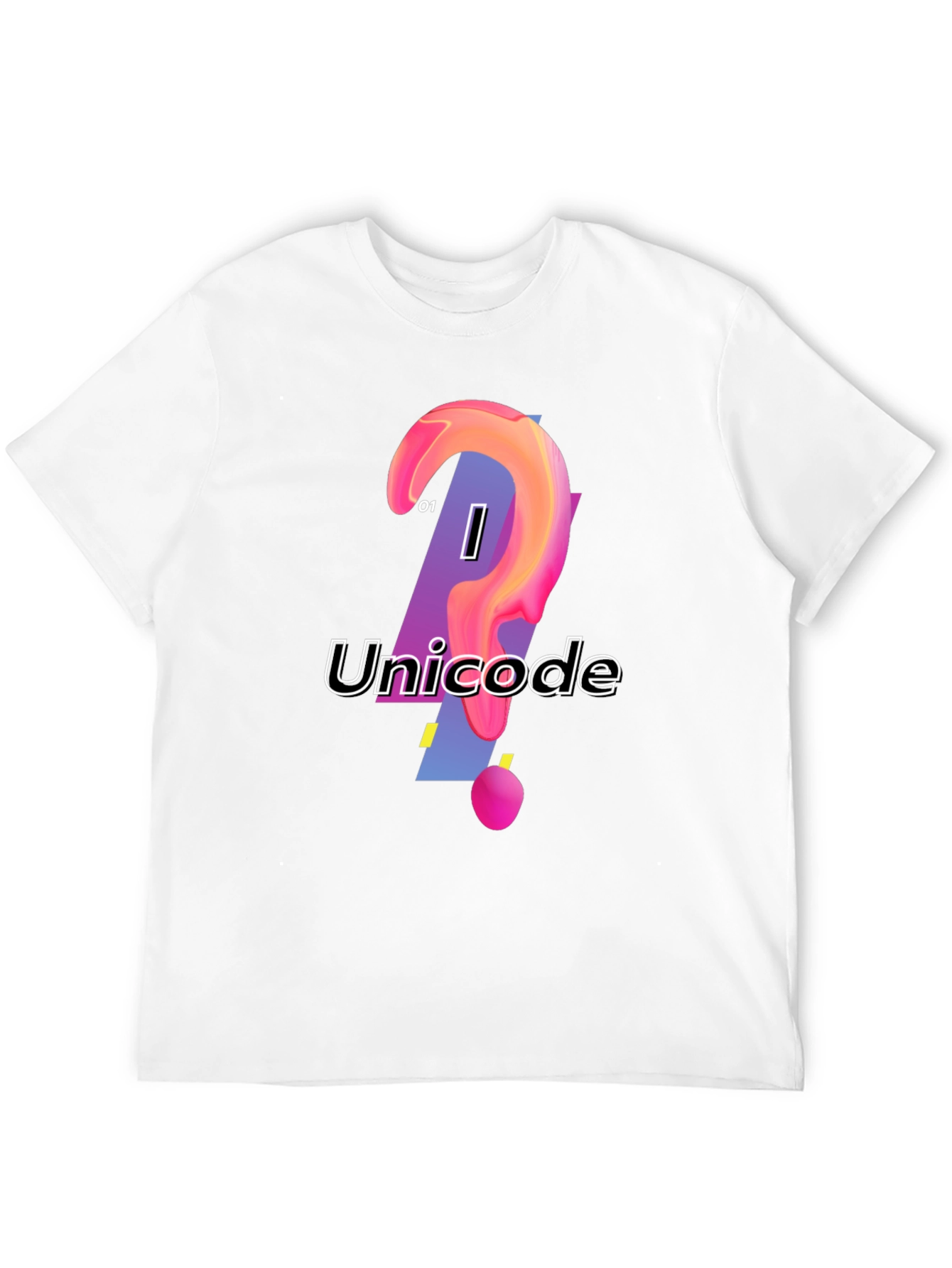 Unicode Graphic Print Black T-Shirt